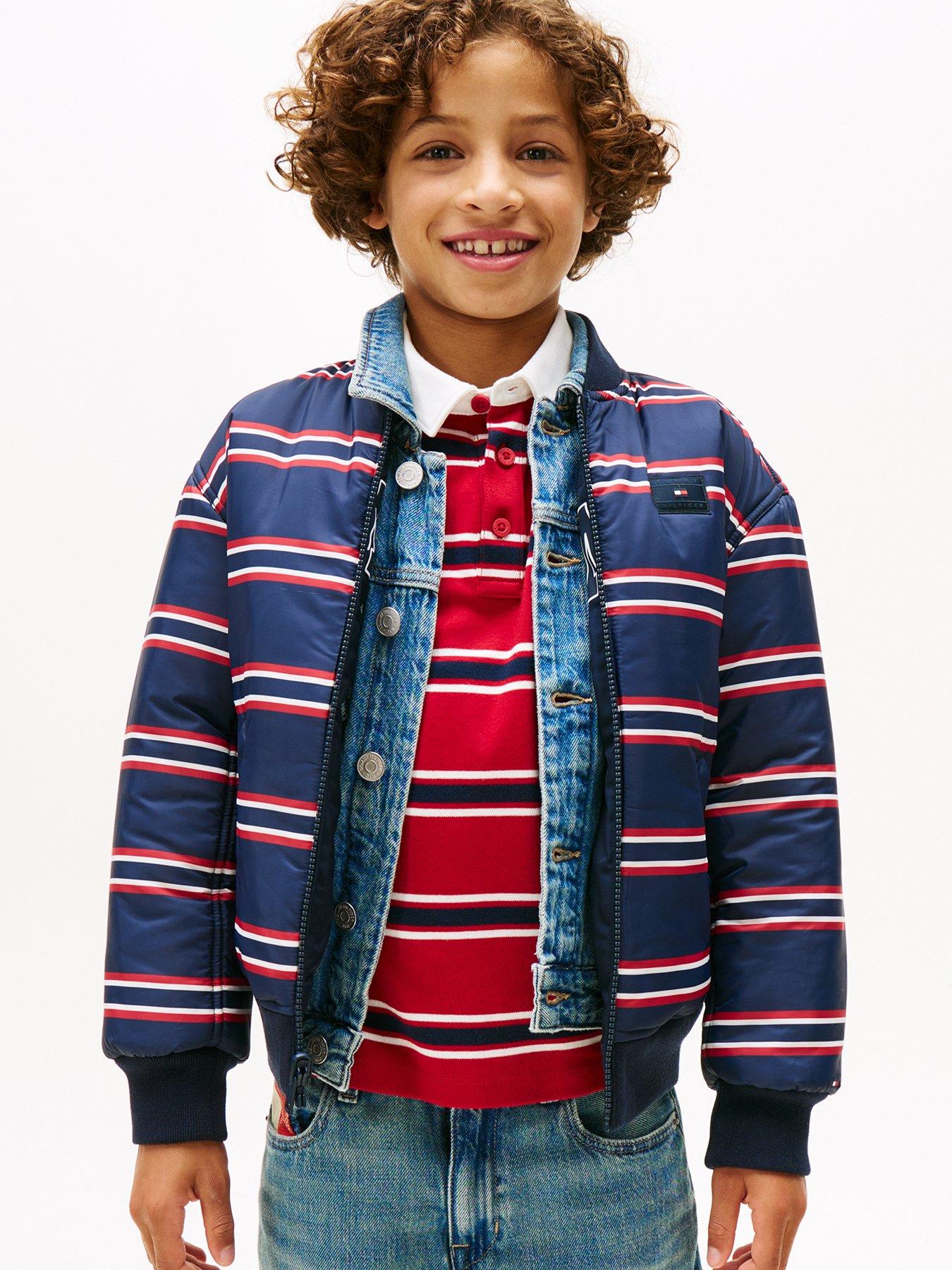 Image 3 of 5 of Tommy Hilfiger Boys Varsity Reversible Bomber - Night Navy