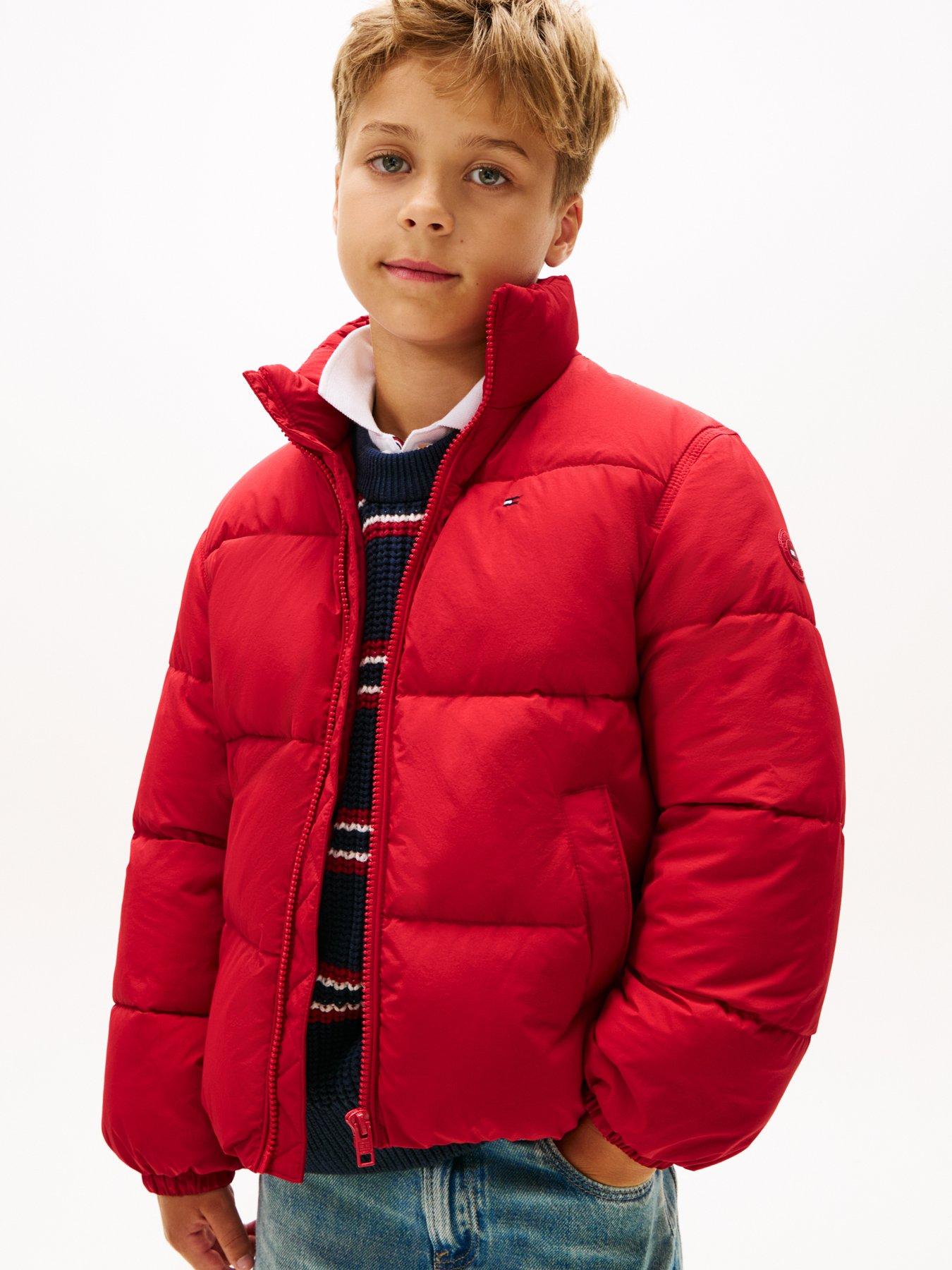 Tommy Hilfiger Boys Flag Padded Jacket - Medium Red