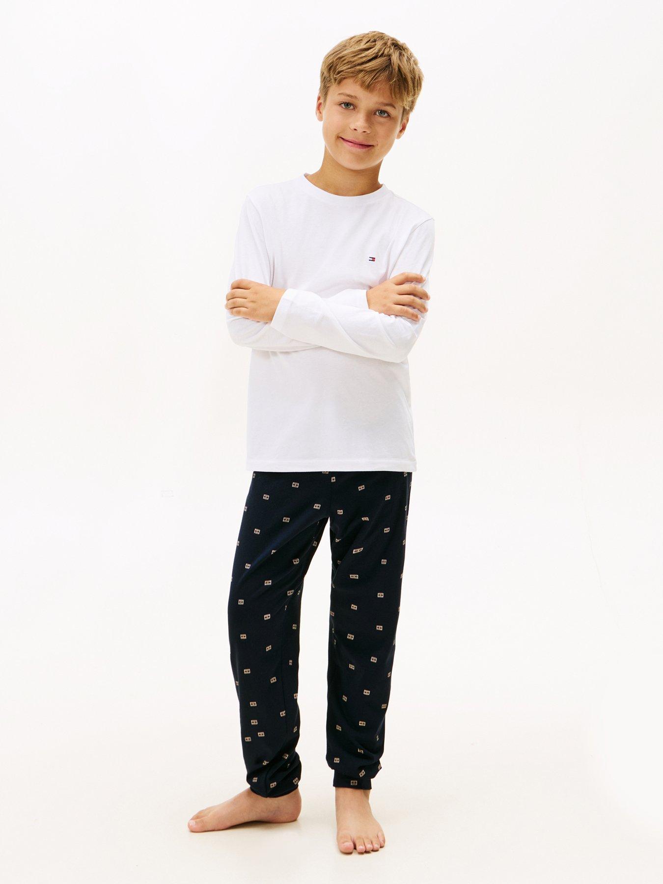 Tommy Hilfiger Boys Long Sleeve Cuffed Pyjama Set - Multi