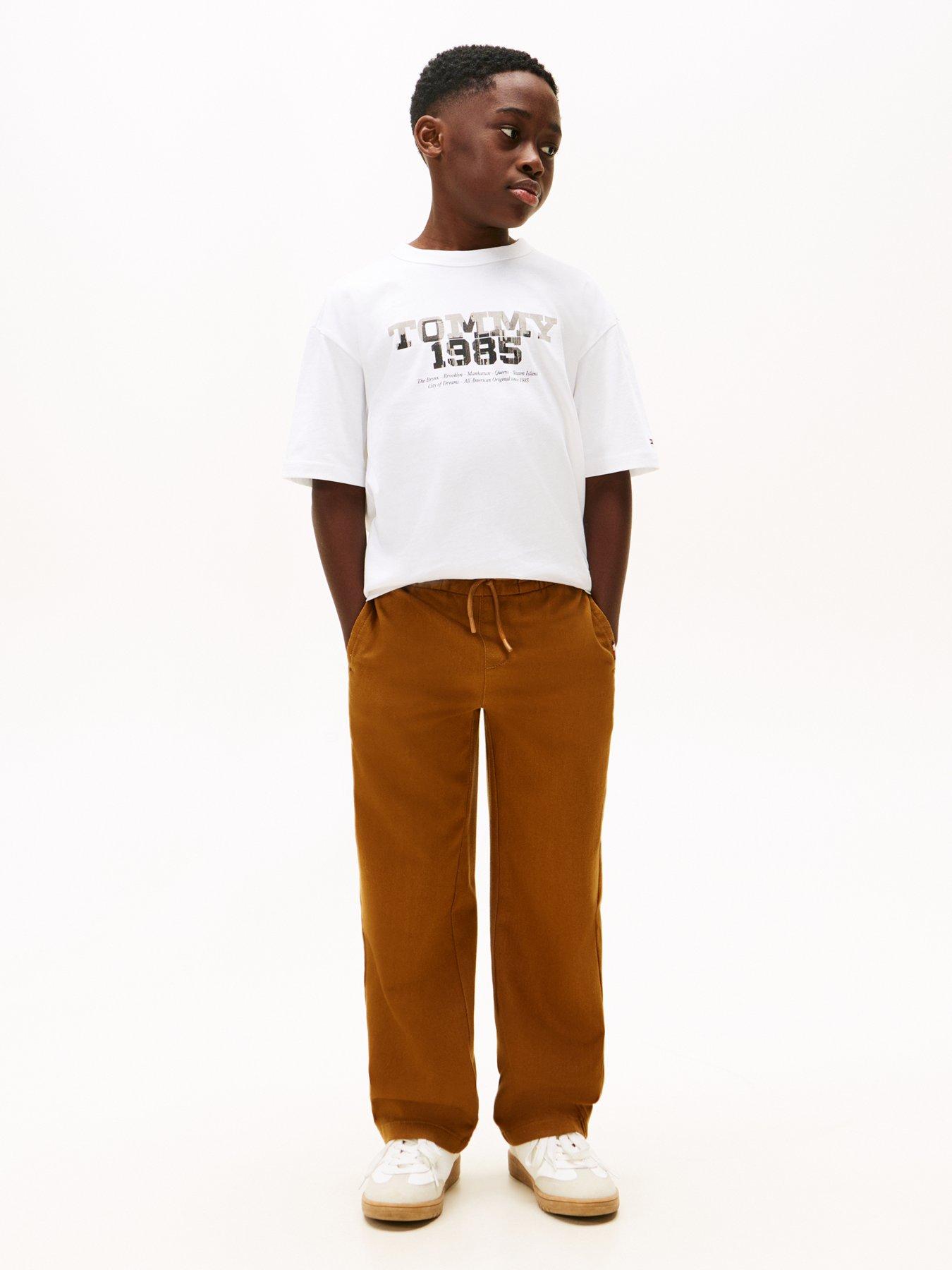 Image 2 of 5 of Tommy Hilfiger Boys 1985 Graphic Print Short Sleeve T-Shirt - White