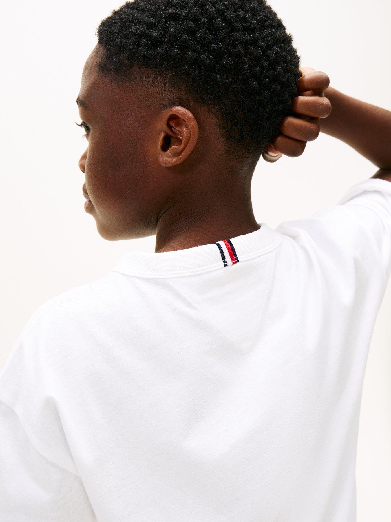 Image 4 of 5 of Tommy Hilfiger Boys 1985 Graphic Print Short Sleeve T-Shirt - White