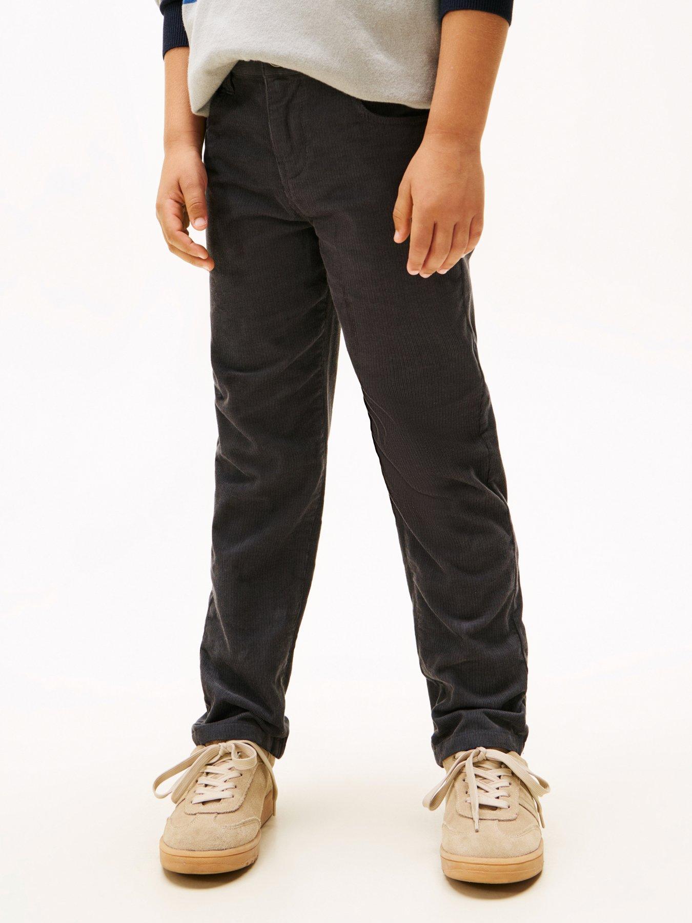 Tommy Hilfiger Boys Corduroy Skater Pants, Black, Size 14 Years