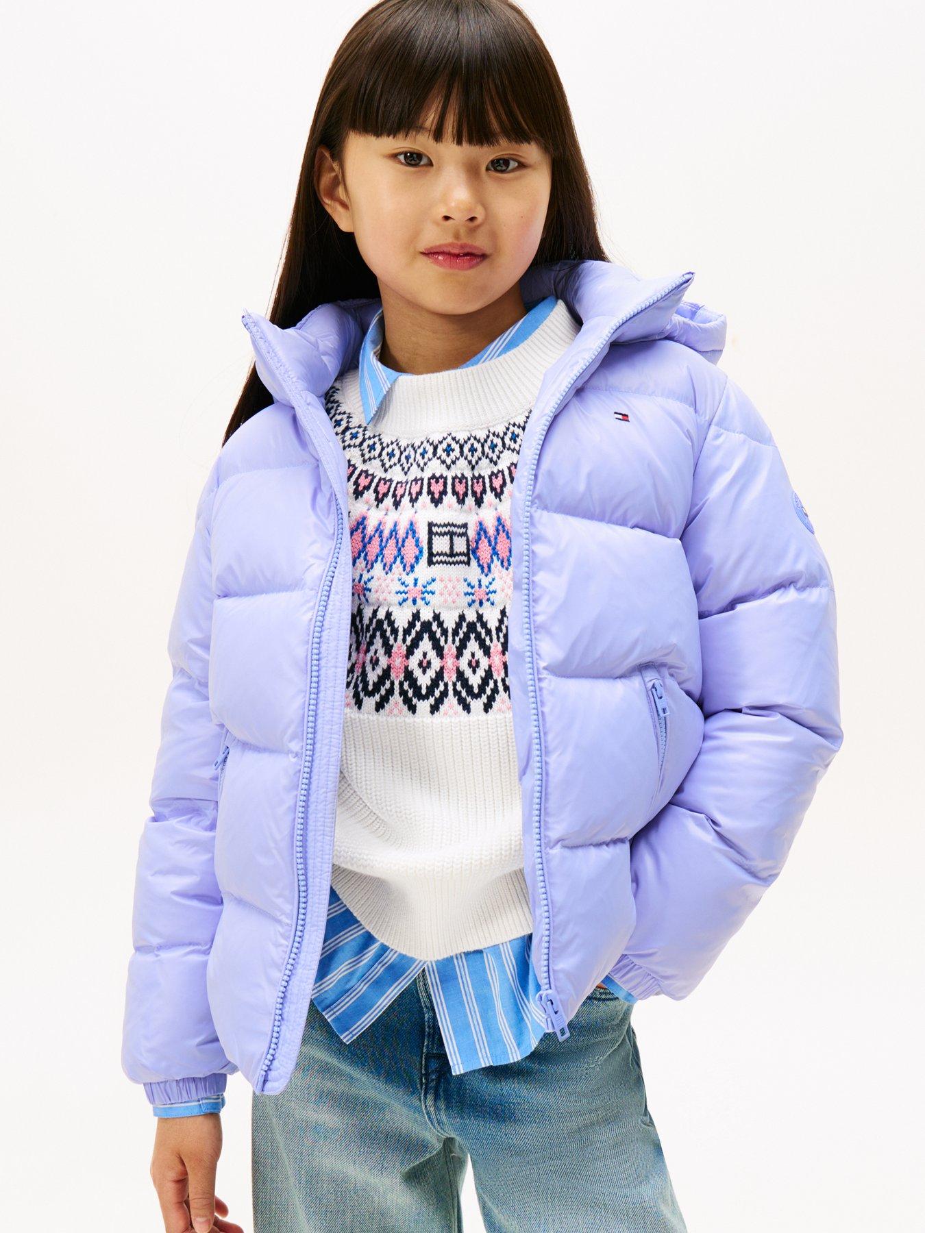 Tommy Hilfiger Girls Essential Down Jacket - Vintage Iris