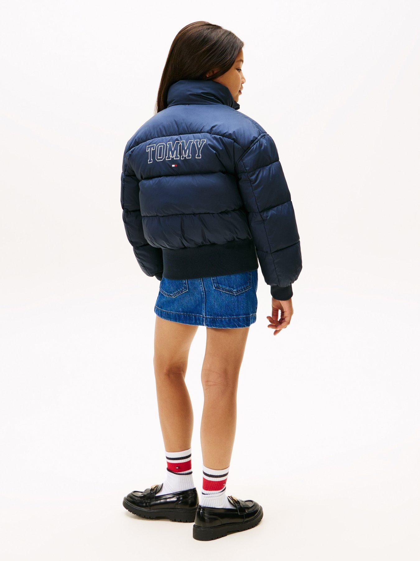 Image 2 of 6 of Tommy Hilfiger Girls Reversible Padded Bomber Jacket - Night Navy