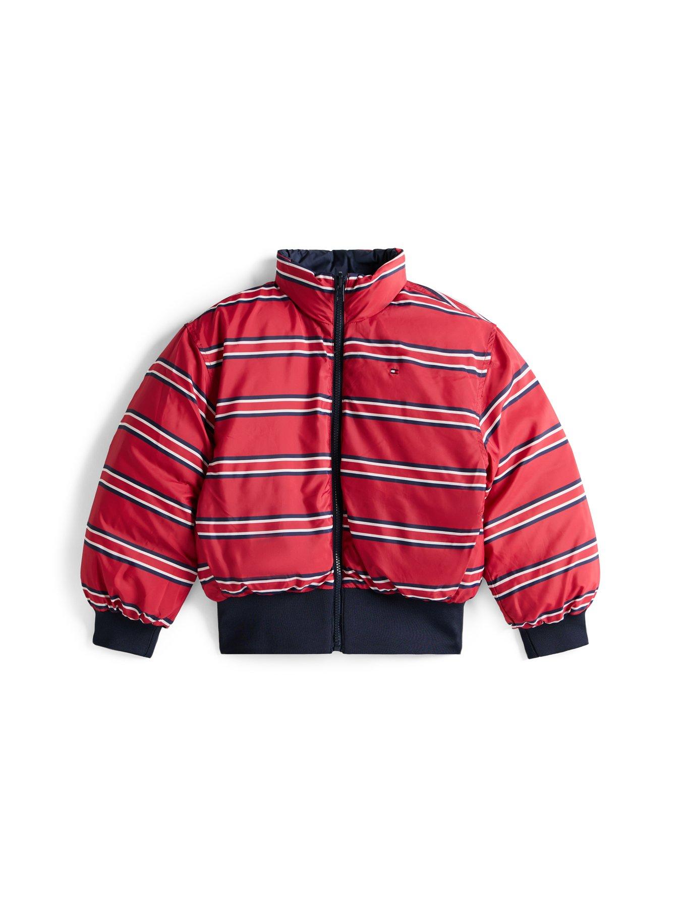 Image 6 of 6 of Tommy Hilfiger Girls Reversible Padded Bomber Jacket - Night Navy