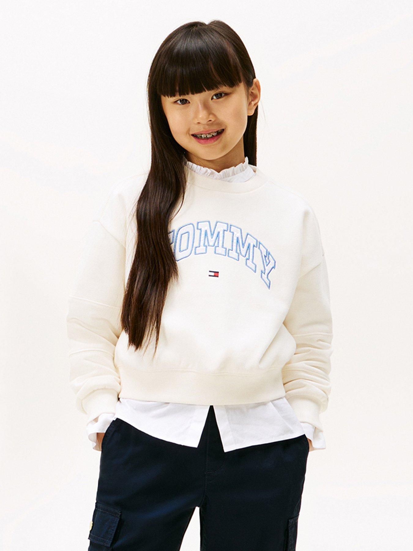 undefined Girls Varsity Sweatshirt - Ivory Silk