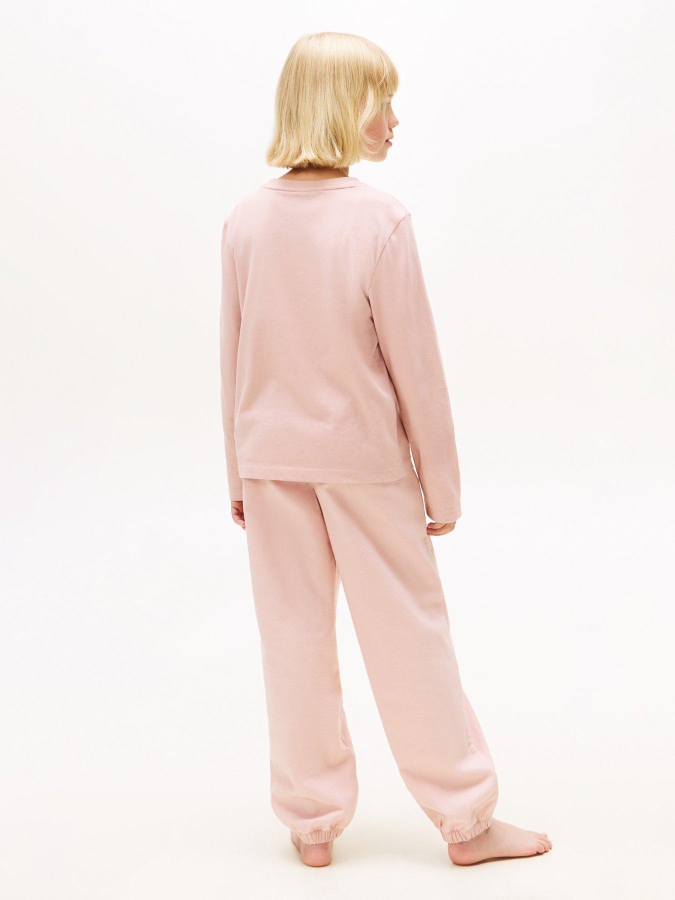 Image 2 of 5 of Tommy Hilfiger Girls Long Sleeve Cuffed Pyjama Set - Pink