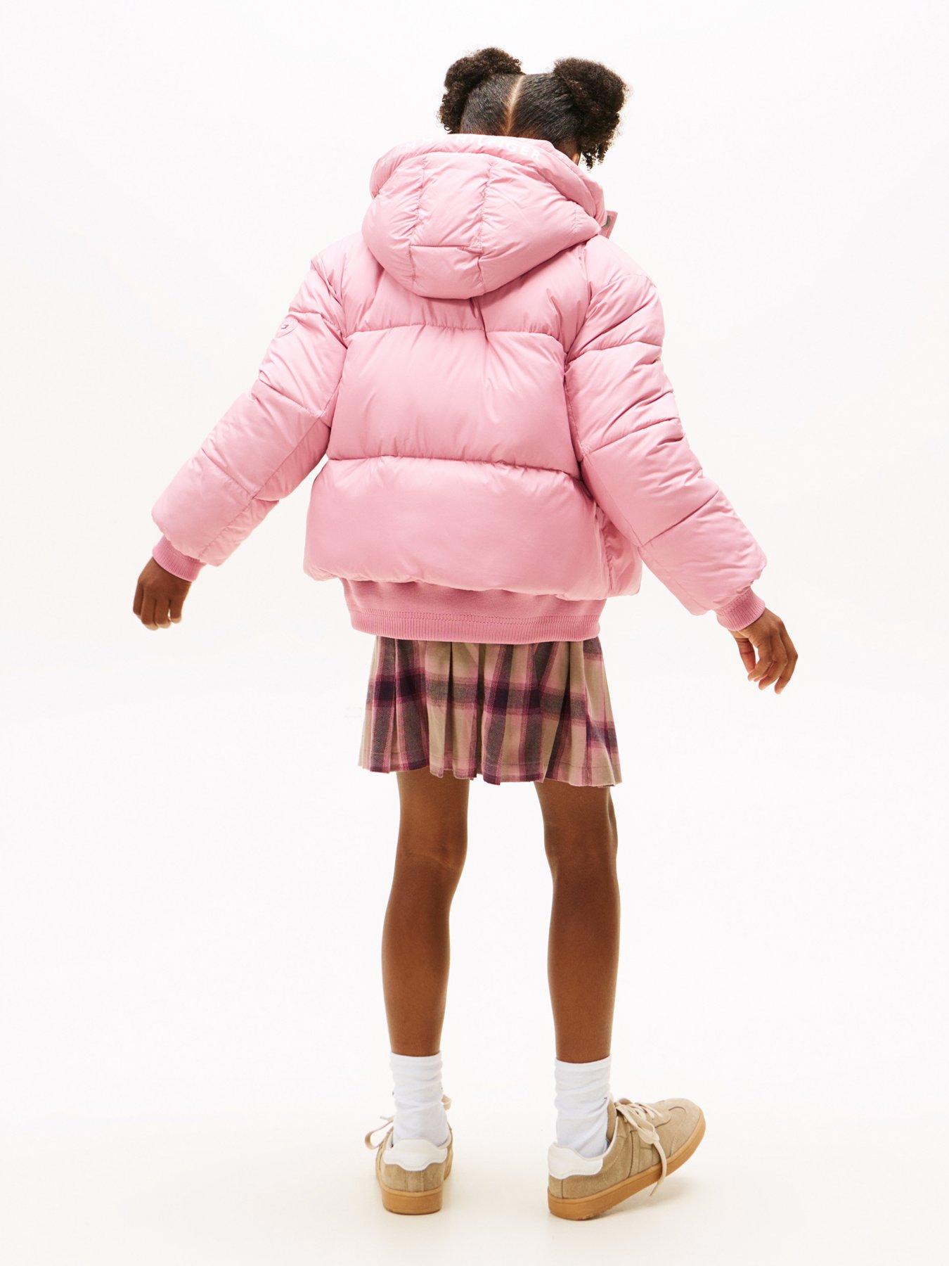 Image 2 of 5 of Tommy Hilfiger Girls Branded Padded Jacket - Mystic Pink