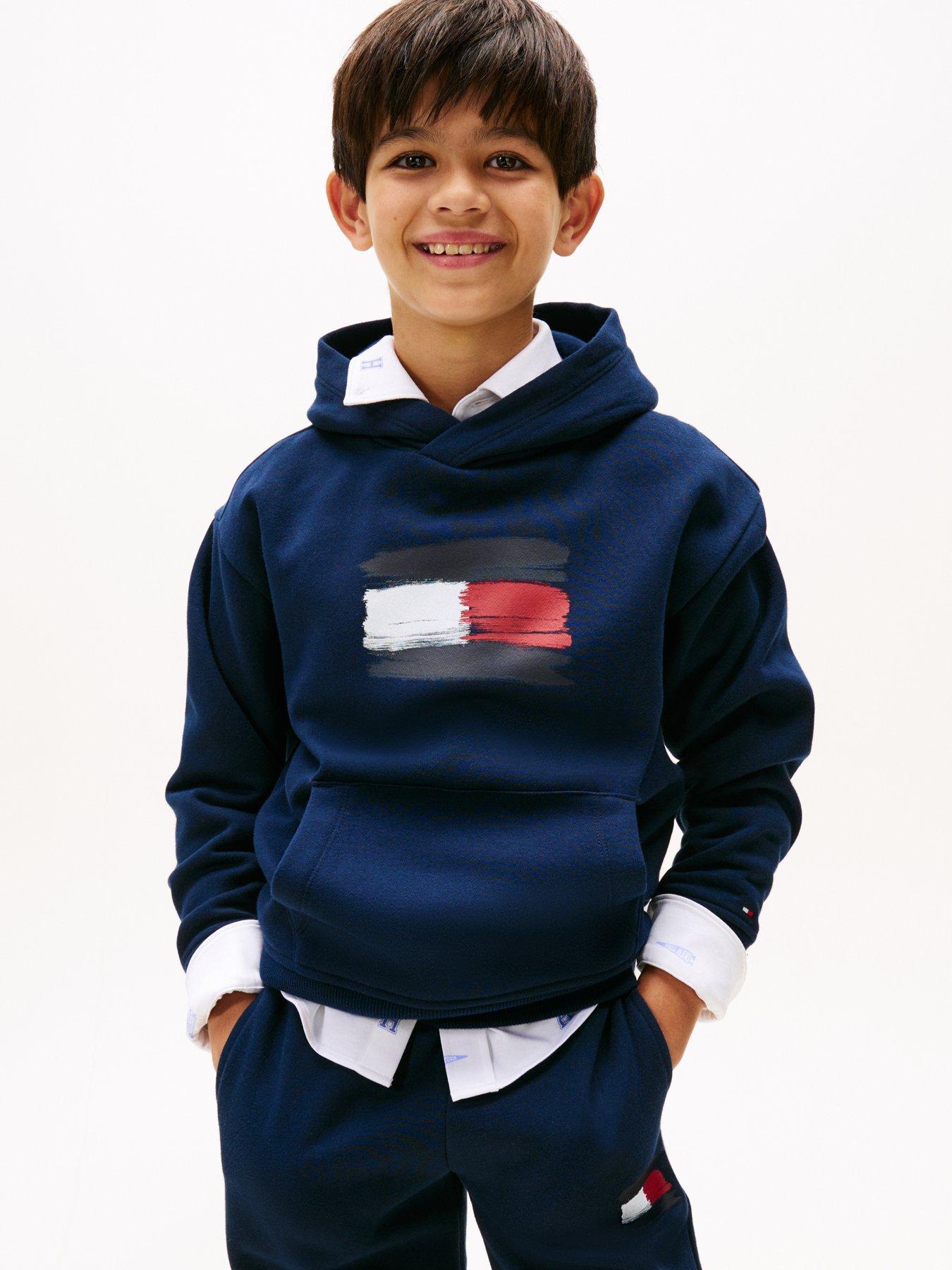 Tommy Hilfiger: Boys Flag Hoodie - Night Navy