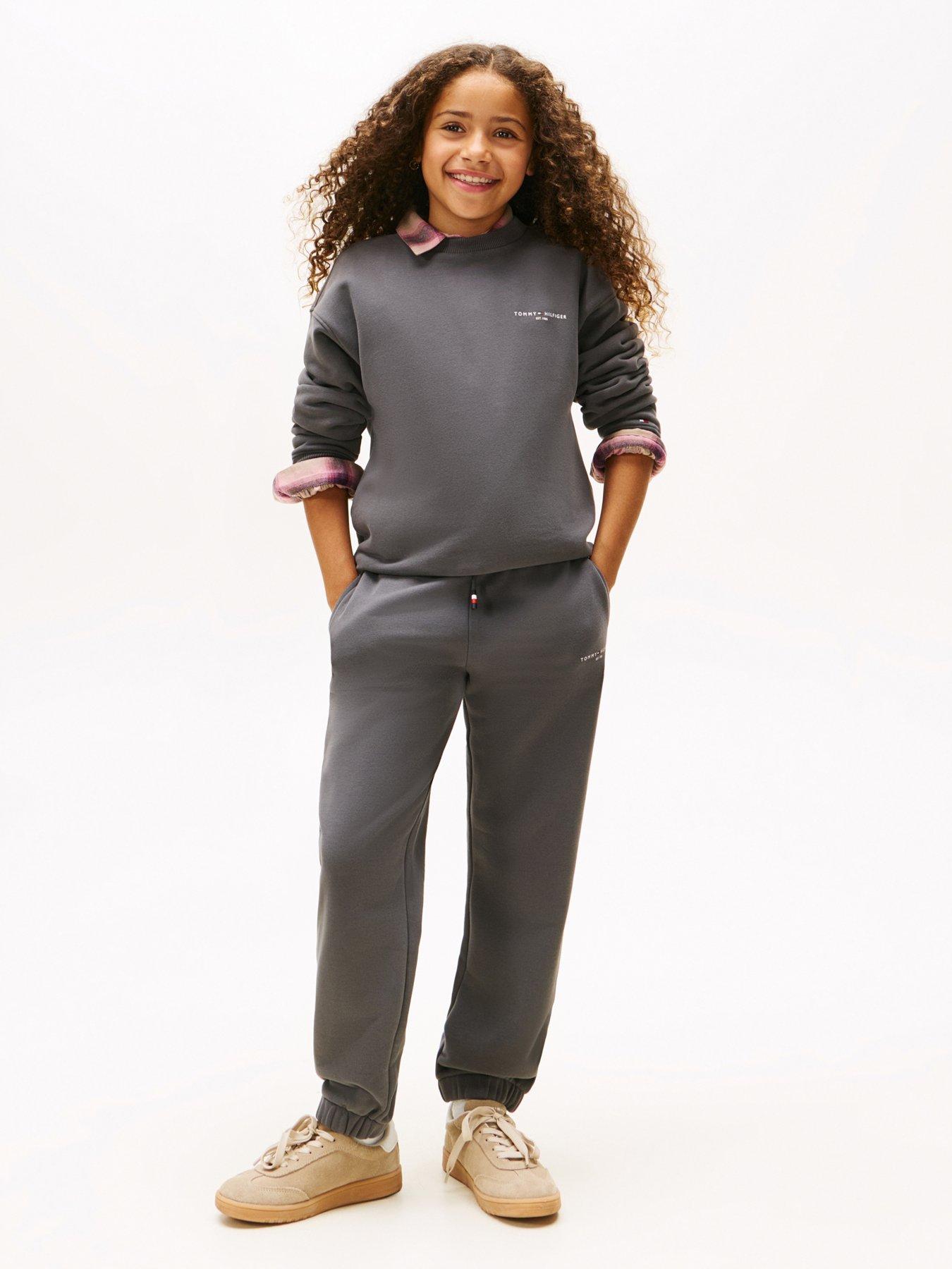 Tommy Hilfiger Kids Mini Corp Sweatshirt And Jog Set - Washed Black