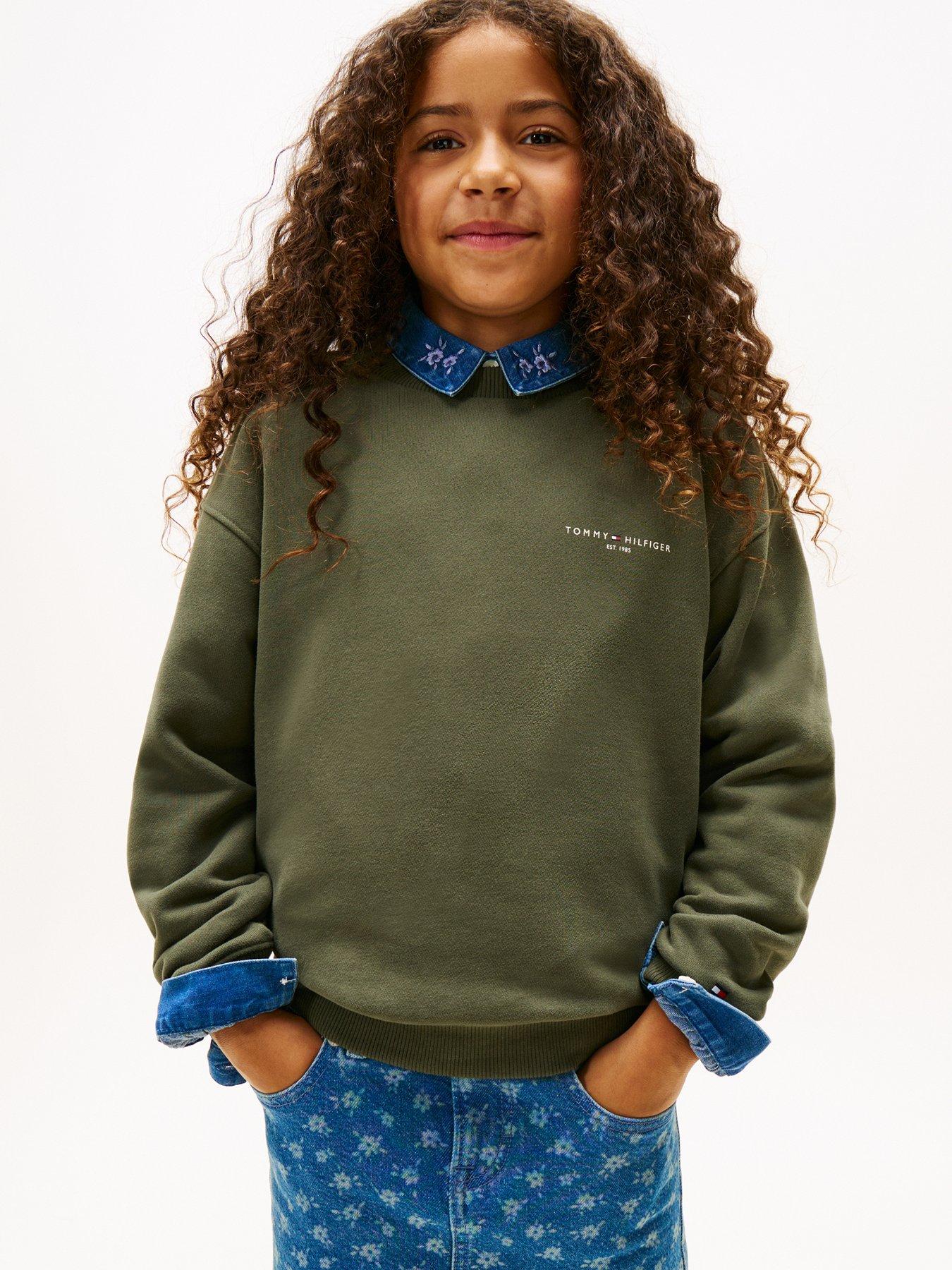 Tommy Hilfiger Kids Mini Corp Crew Neck Sweatshirt - Khaki