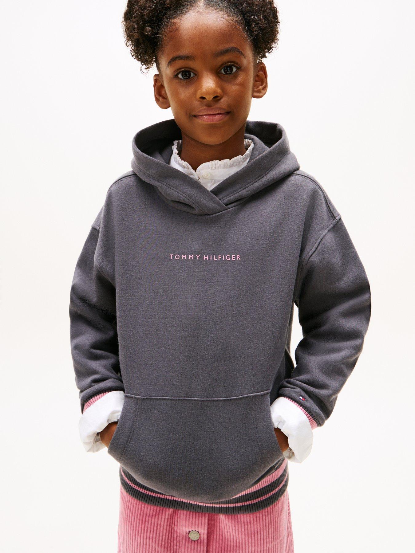 Tommy Hilfiger Girls Mini Logo Hoodie - Washed - Black