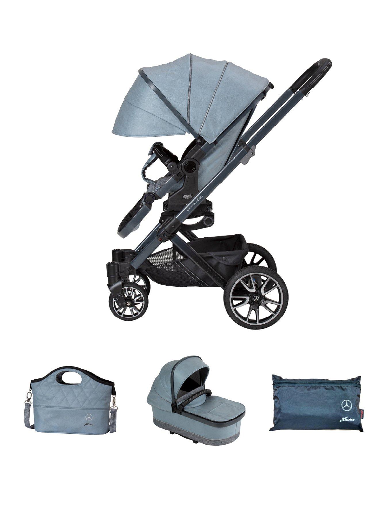 Mercedes Avantgarde GTX Pushchair, Carrycot & Changing Bag Bag - Denim Blue