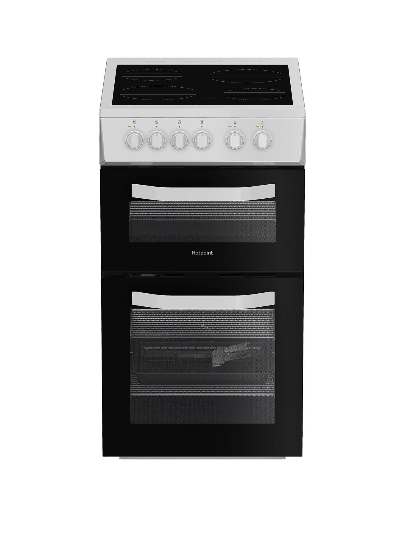 Hotpoint HTE5VCW - Electric Twin Cooker - White