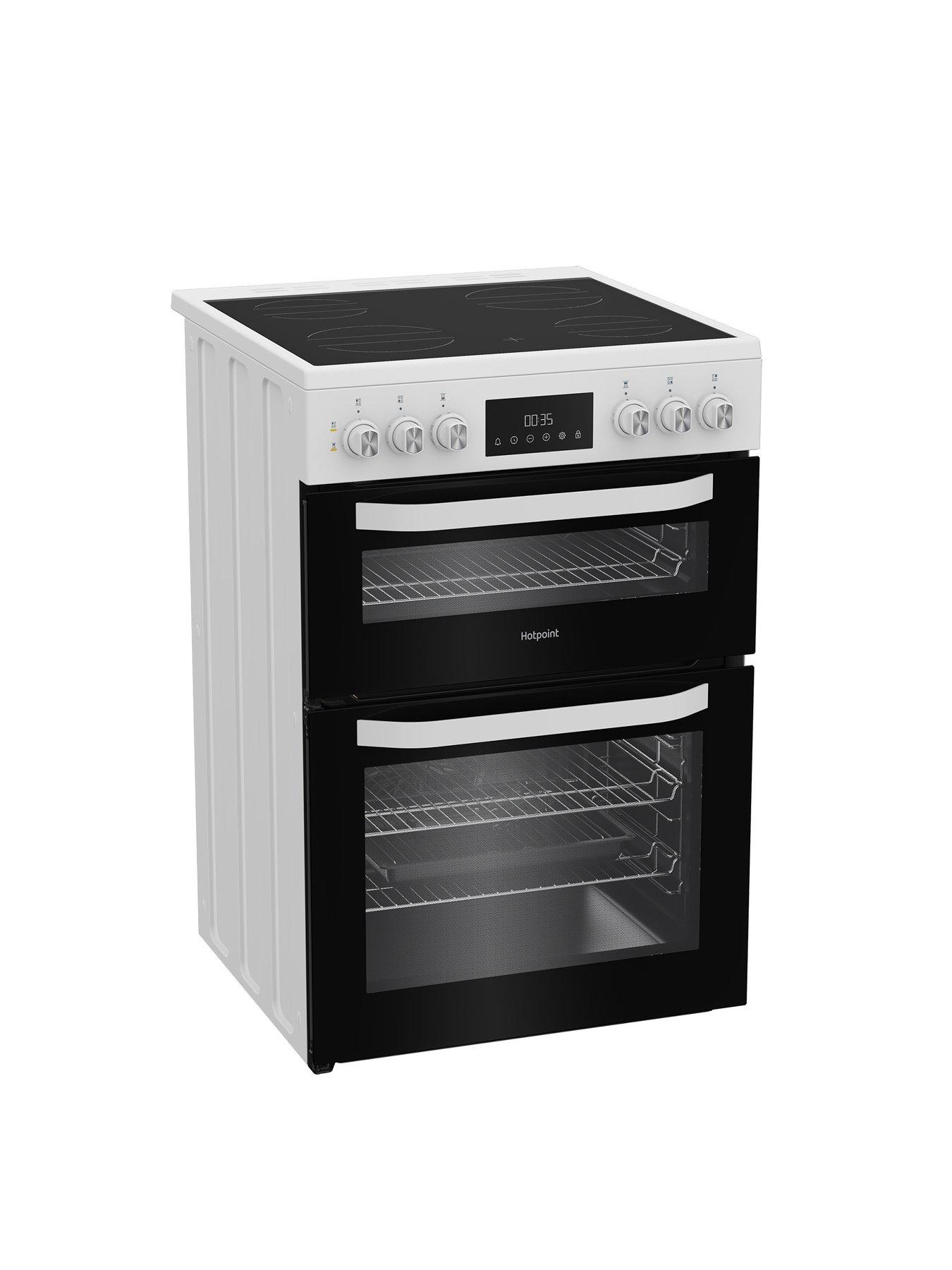 Image 2 of 6 of Hotpoint HDE6VDW - Electric Double Cooker - White