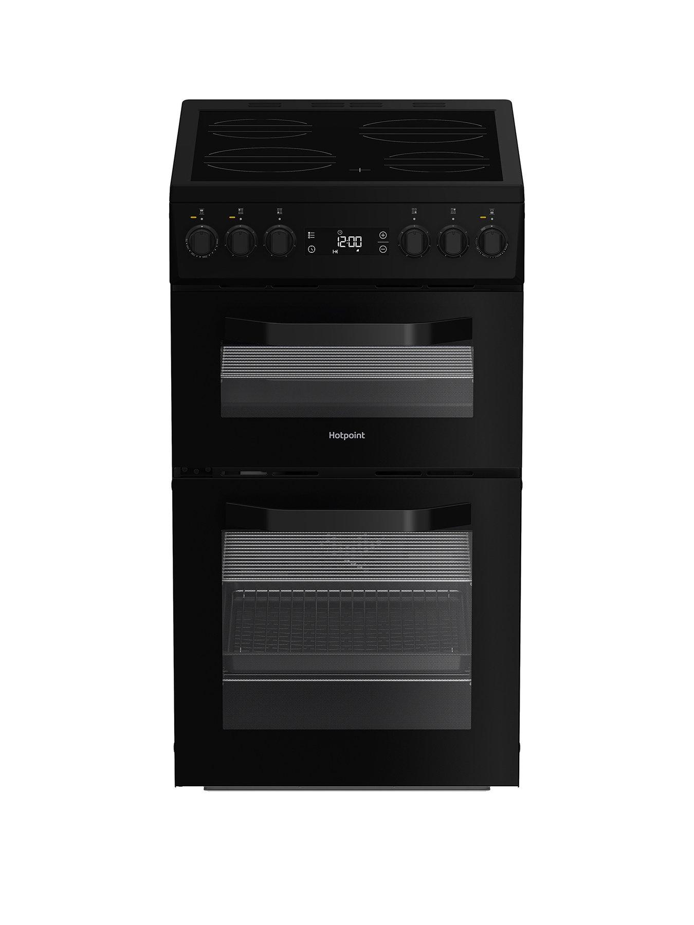 Hotpoint HDE5VDCB - Electric Double Cooker - Black