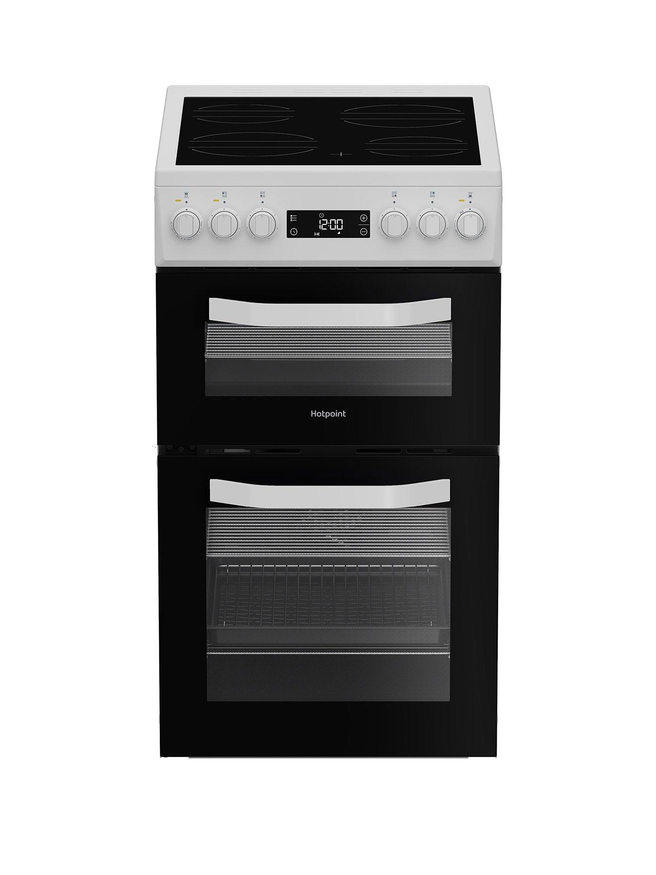 Hotpoint HDE5VDCW - Electric Double Cooker - White
