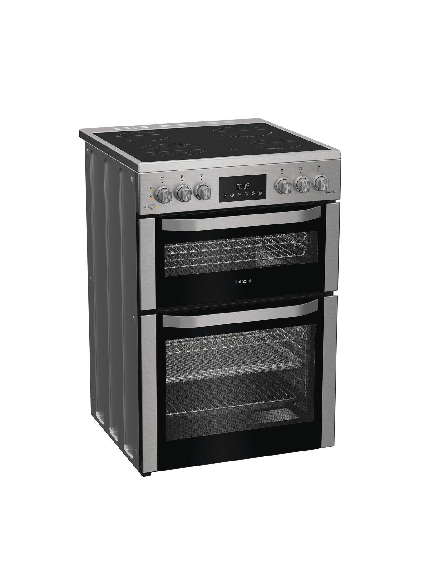 Image 2 of 6 of Hotpoint HDE6VDCASX - Electric Double Cooker with Multiflow Technology - Silver