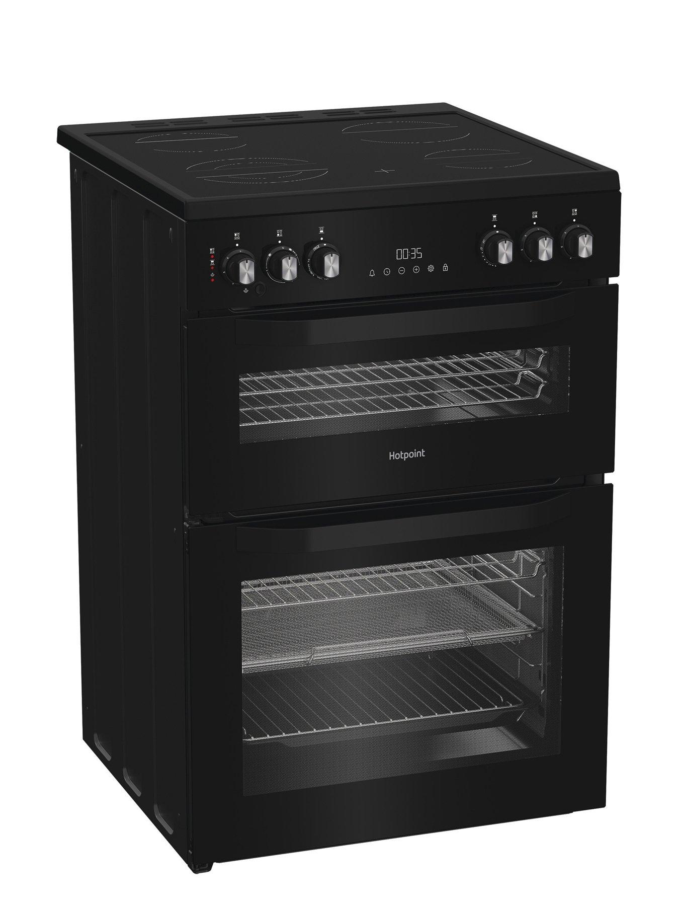Image 2 of 6 of Hotpoint HDE6VDCASB1 - Electric Double Cooker with Multiflow Technology - Black