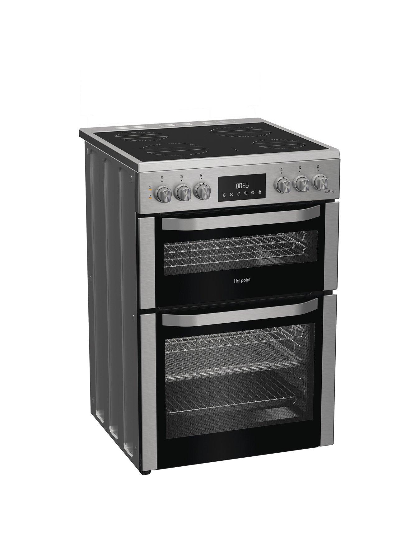 Image 2 of 6 of Hotpoint HDE6VDCAX - Electric Double Cooker with Multiflow Technology - Silver