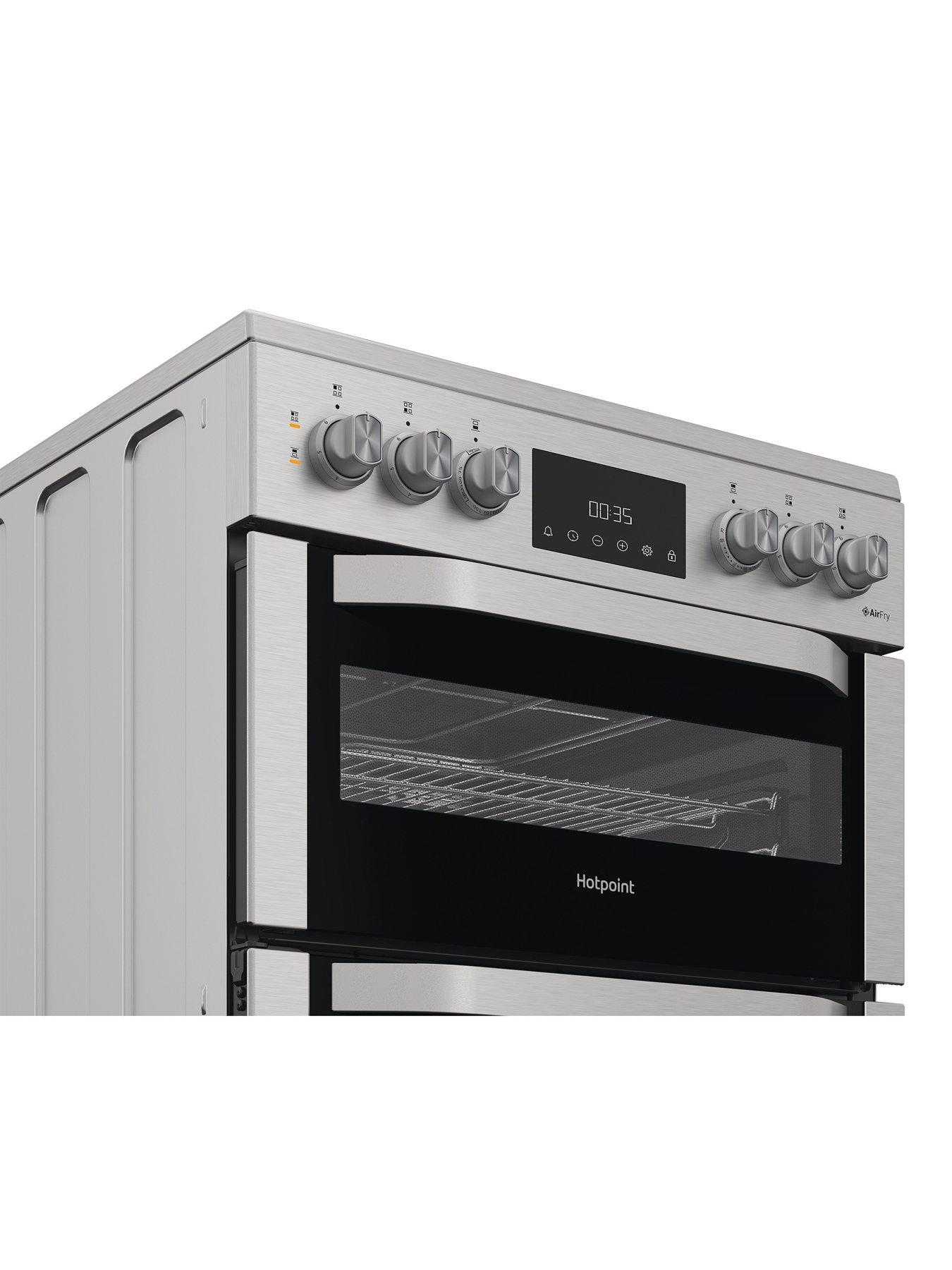 Image 5 of 6 of Hotpoint HDE6VDCAX - Electric Double Cooker with Multiflow Technology - Silver