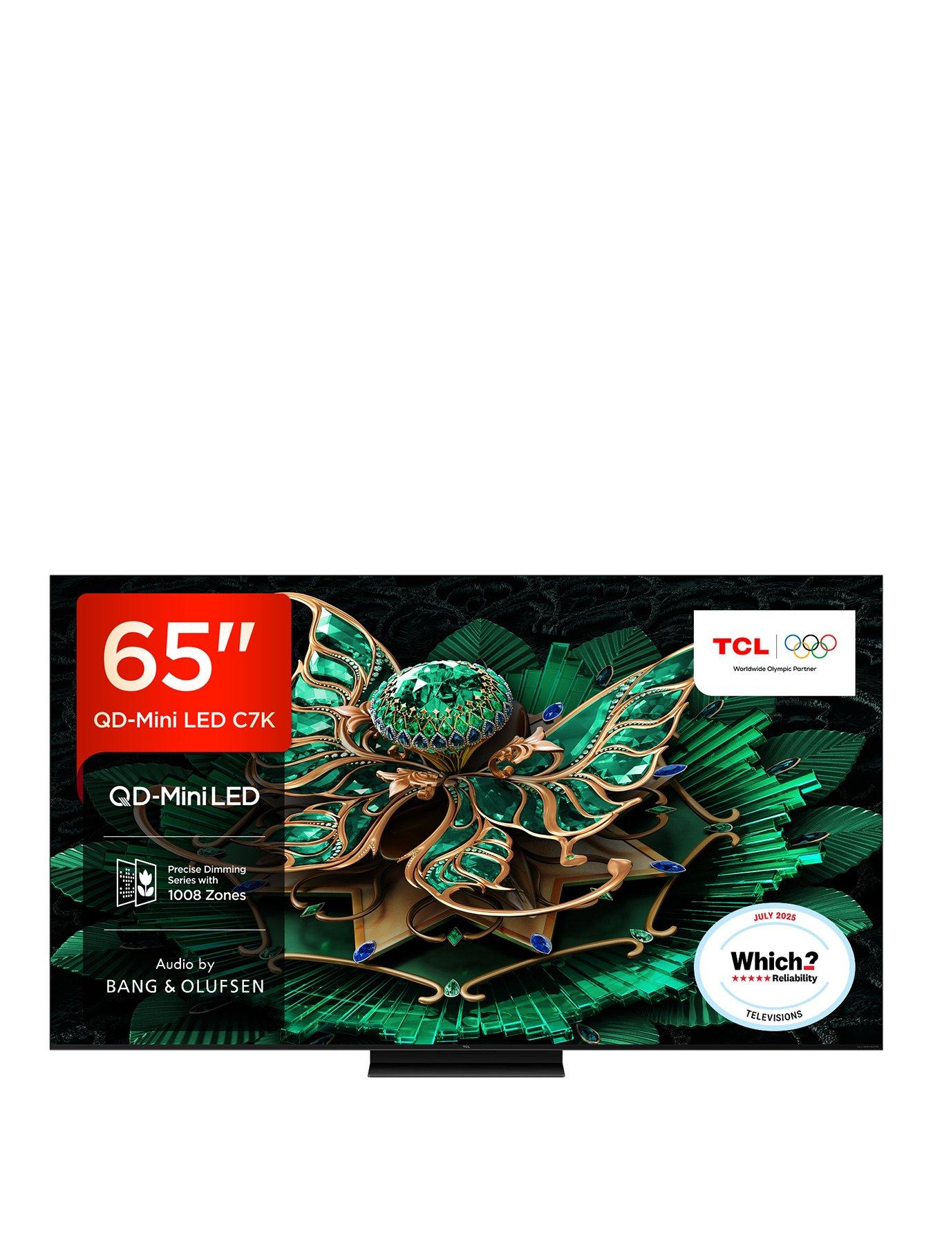 TCL 65C7K-UK, 65-inch C7K Premium QD-Mini LED 4K Ultra HD 144Hz Smart Google TV with Bang  &  Olufsen Audio
