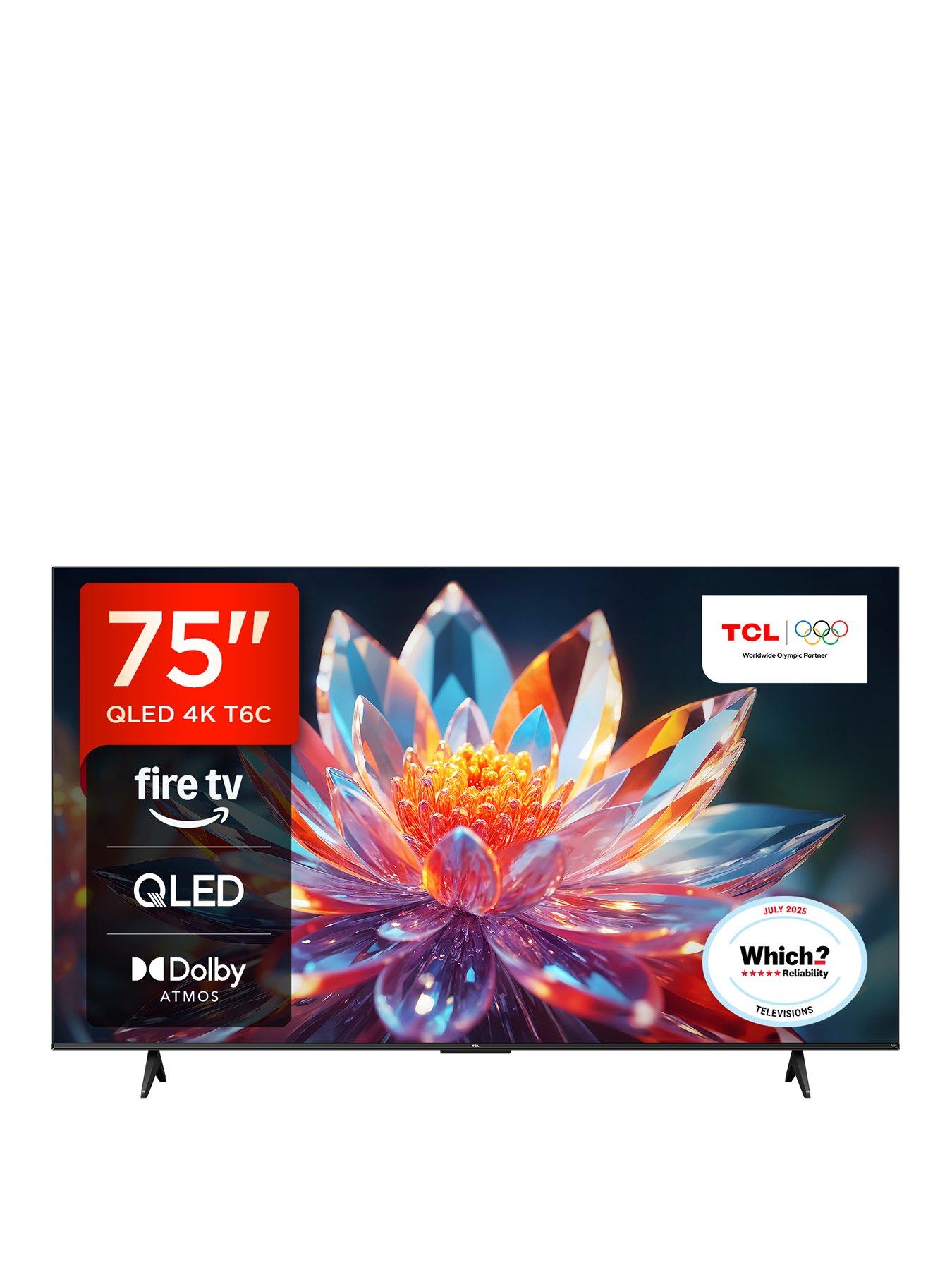 Image 1 of 7 of TCL 75T6C 75" QLED 4K HDR Fire Smart TV with Freely - 75T6C-UK