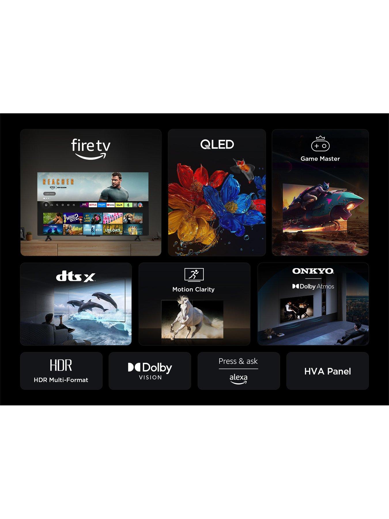 Image 4 of 7 of TCL 75T6C 75" QLED 4K HDR Fire Smart TV with Freely - 75T6C-UK