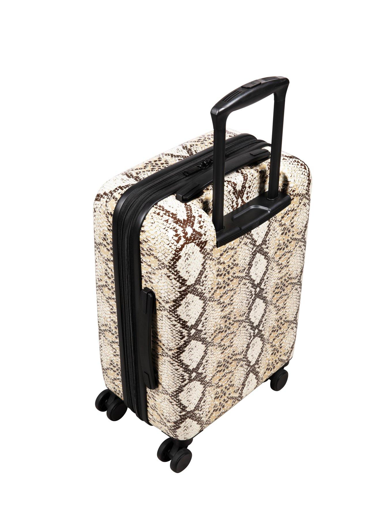 Image 4 of 7 of it Luggage Sheen Python Snake Skin Print Beige Hardshell Large Suitcase