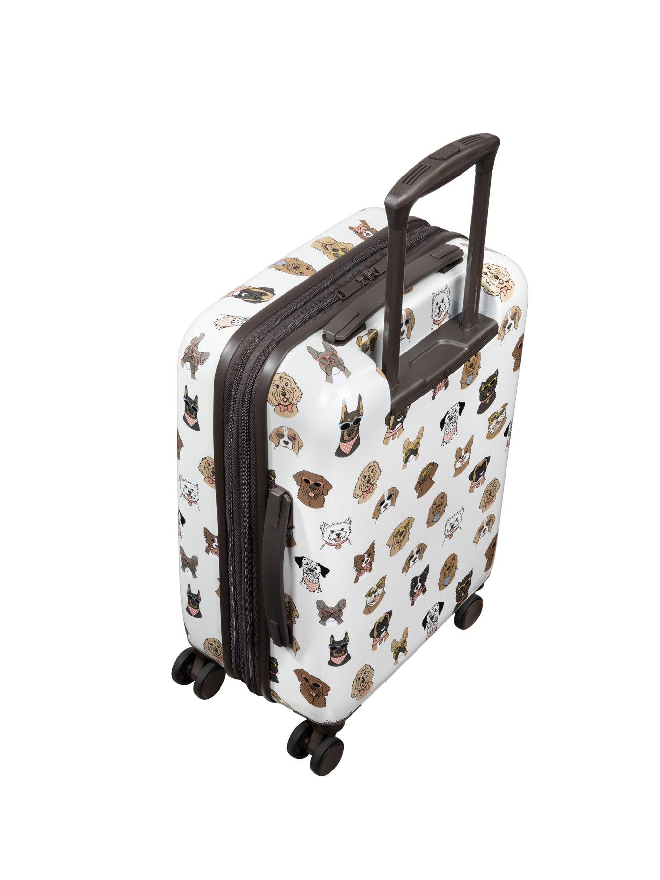Image 3 of 7 of it Luggage Sheen Groovy Dog Print Hardshell 2pc Suitcase Set