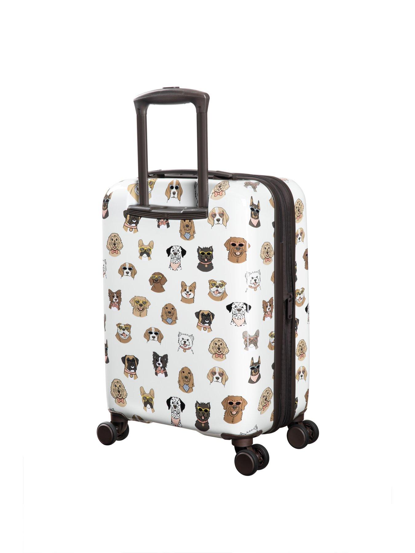 Image 4 of 7 of it Luggage Sheen Groovy Dog Print Hardshell 2pc Suitcase Set
