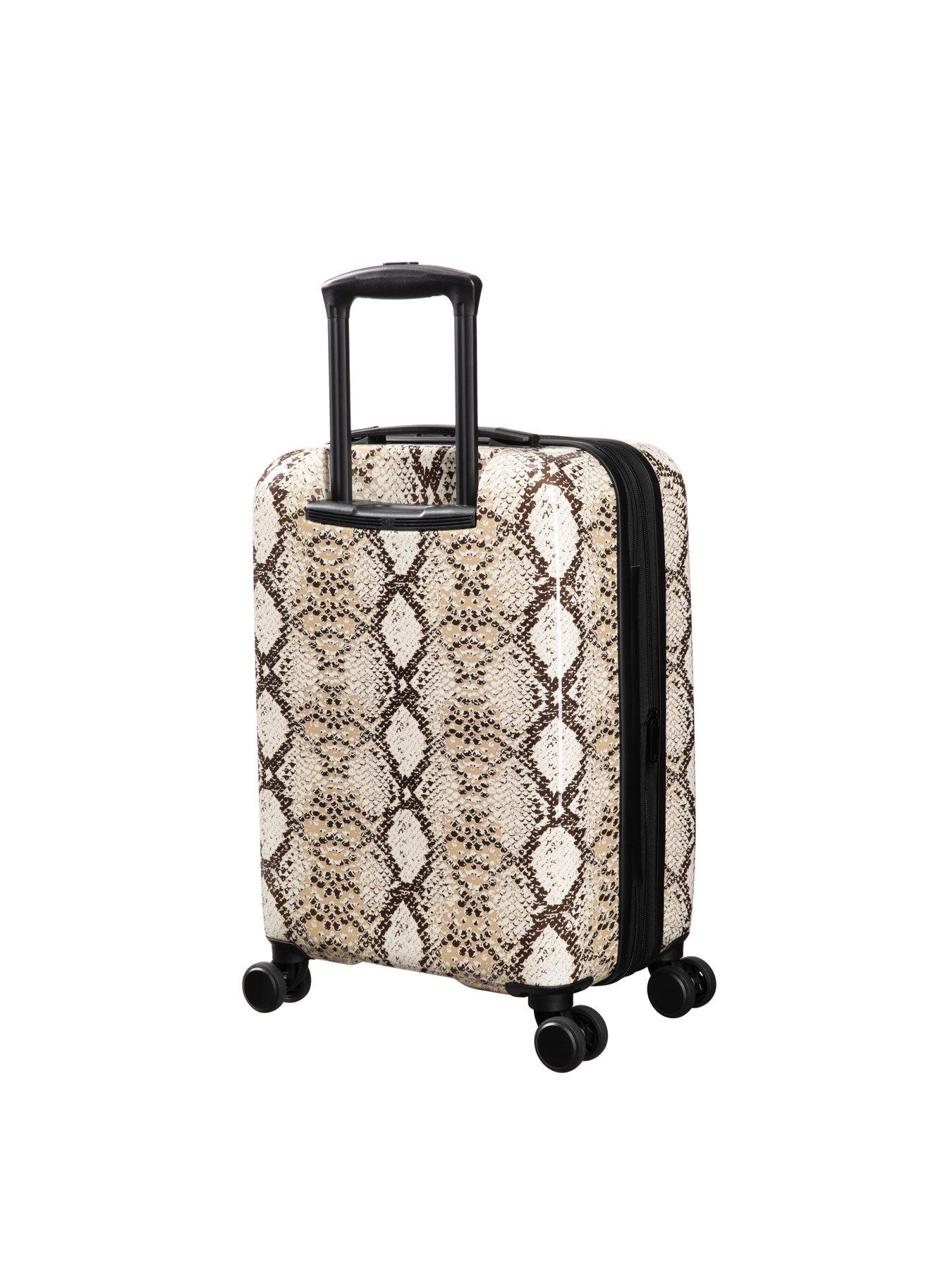 Image 4 of 7 of it Luggage Sheen Python Snake Skin Print Beige Hardshell 2pc Suitcase Set