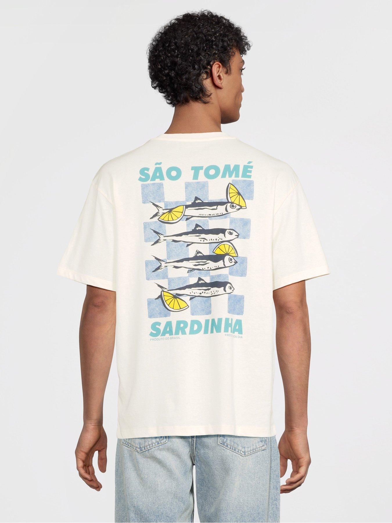 undefined Sardinha Back Graphic T-Shirt - Cream