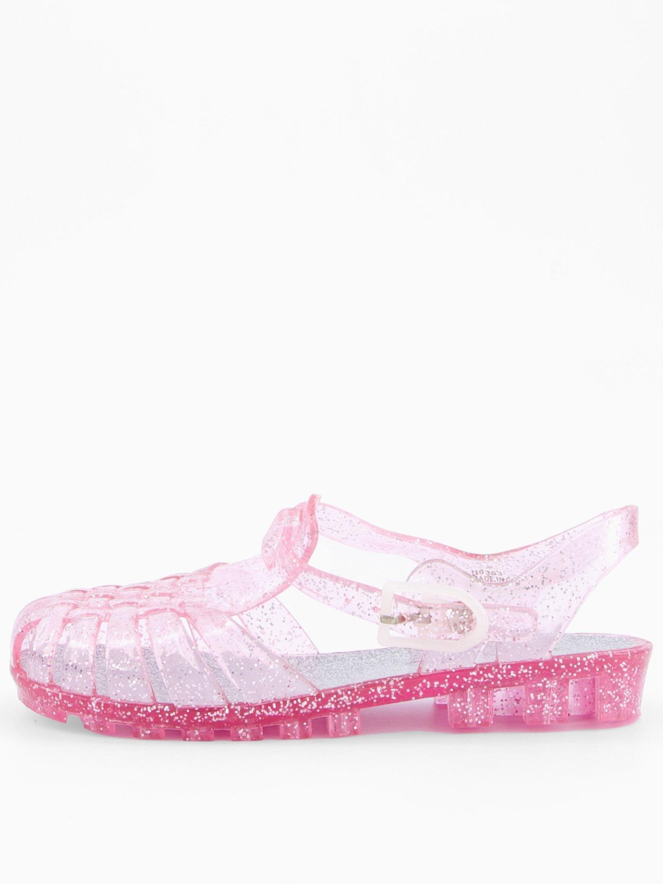 undefined Jelly Glitter Sandals - Pink