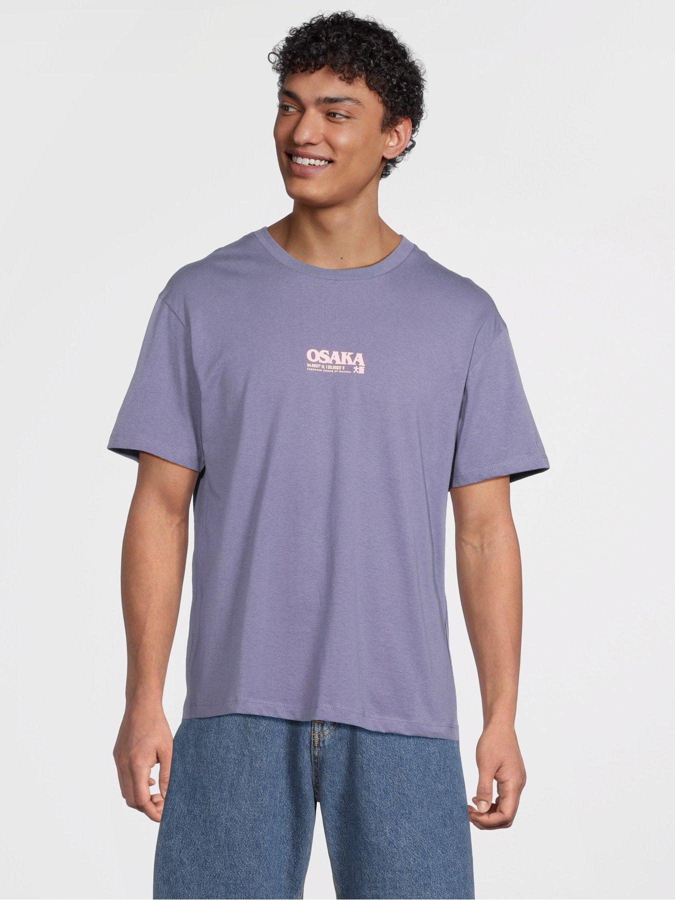 undefined Osaka Back Graphic T-Shirt - Blue
