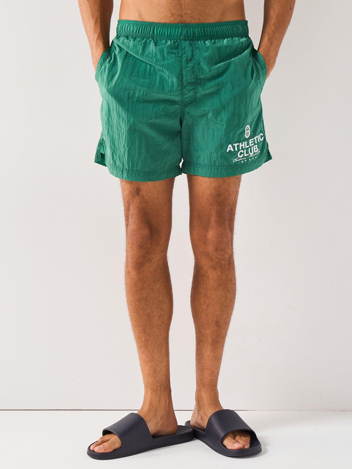 Jack & Jones: Maui Crinkle Nylon Swim Shorts - Green