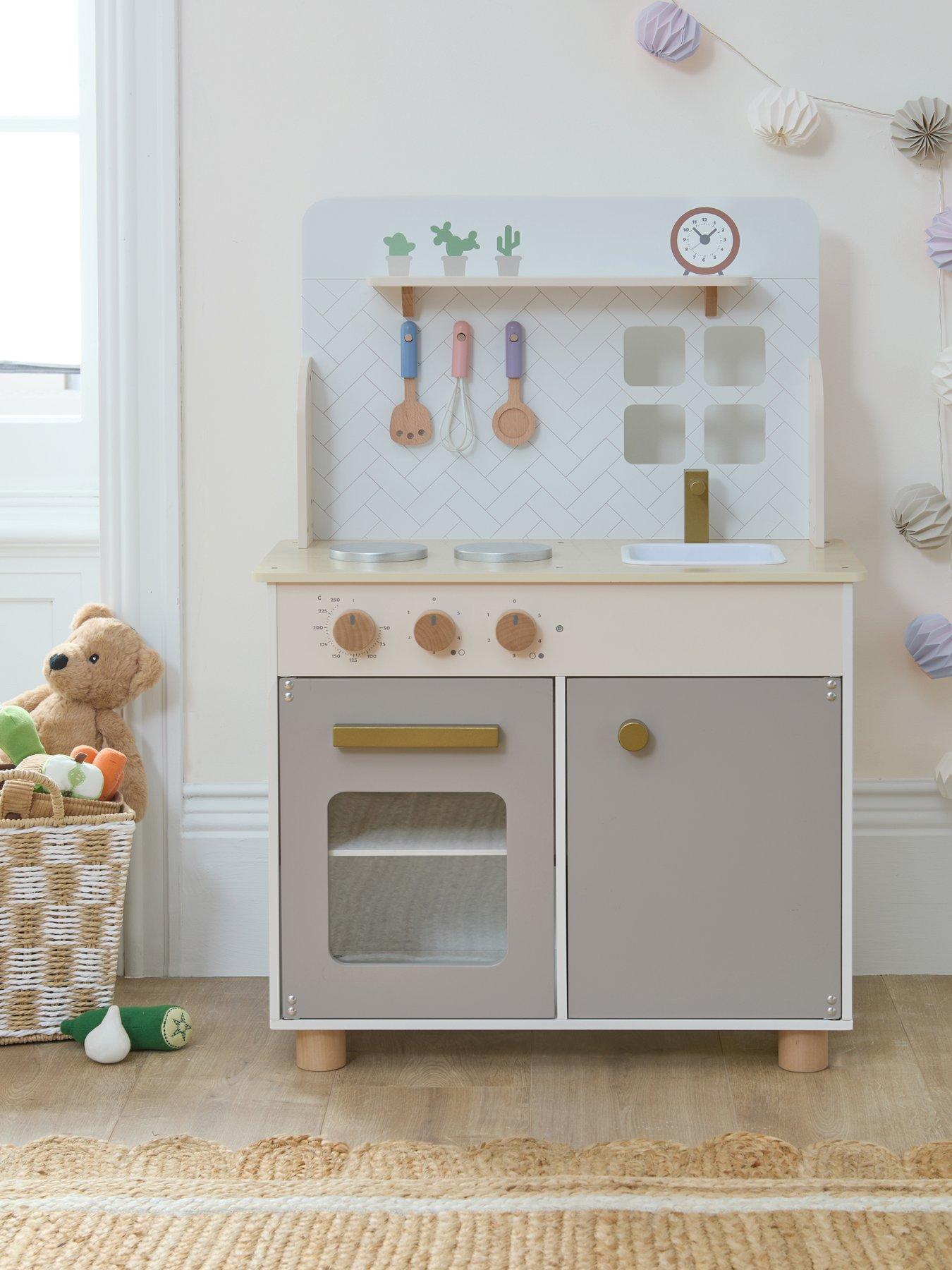 Acorn Floorstanding Wooden Play Kitchen - Stone