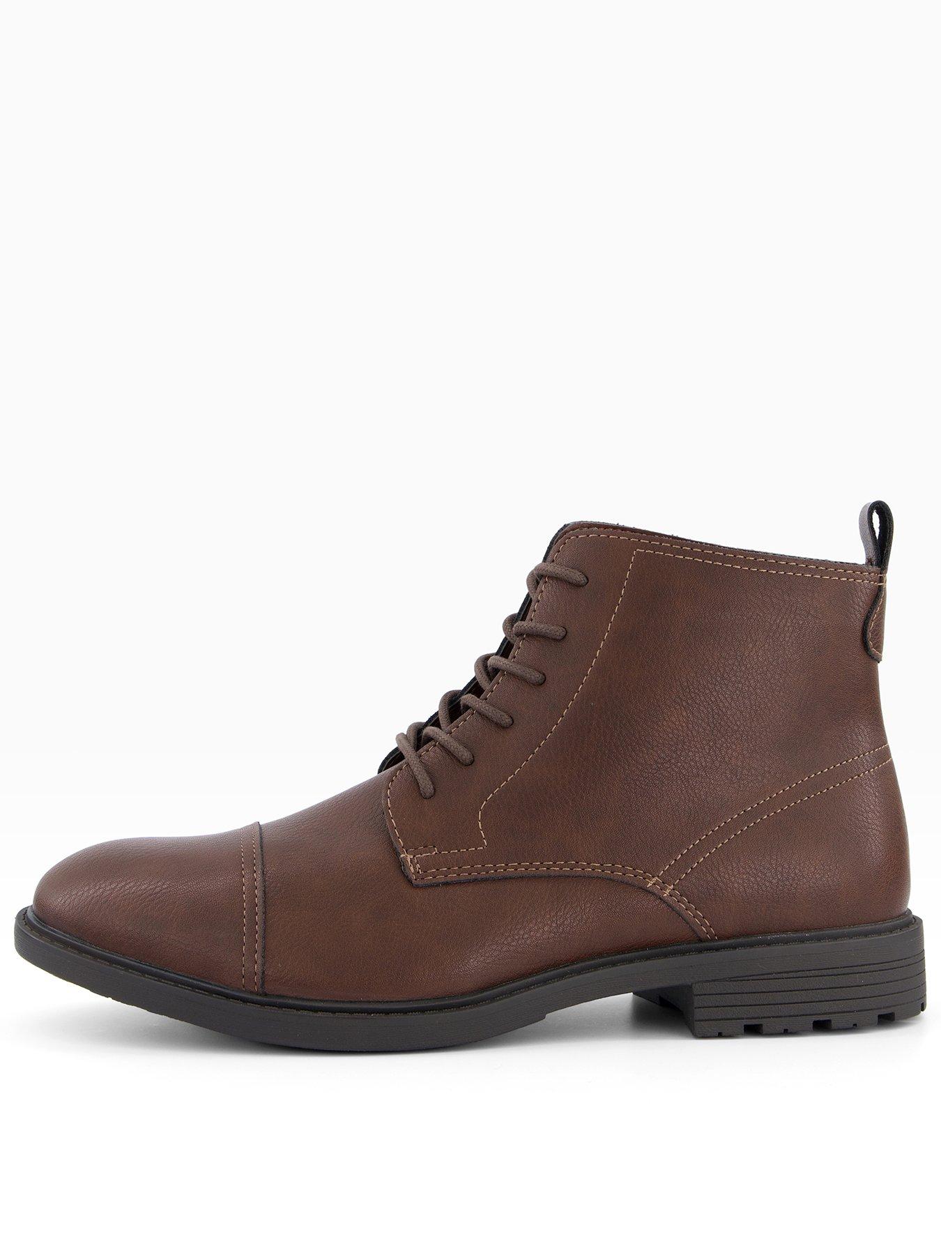 Jack & Jones Danby Pu Lace Up Boots - Brown