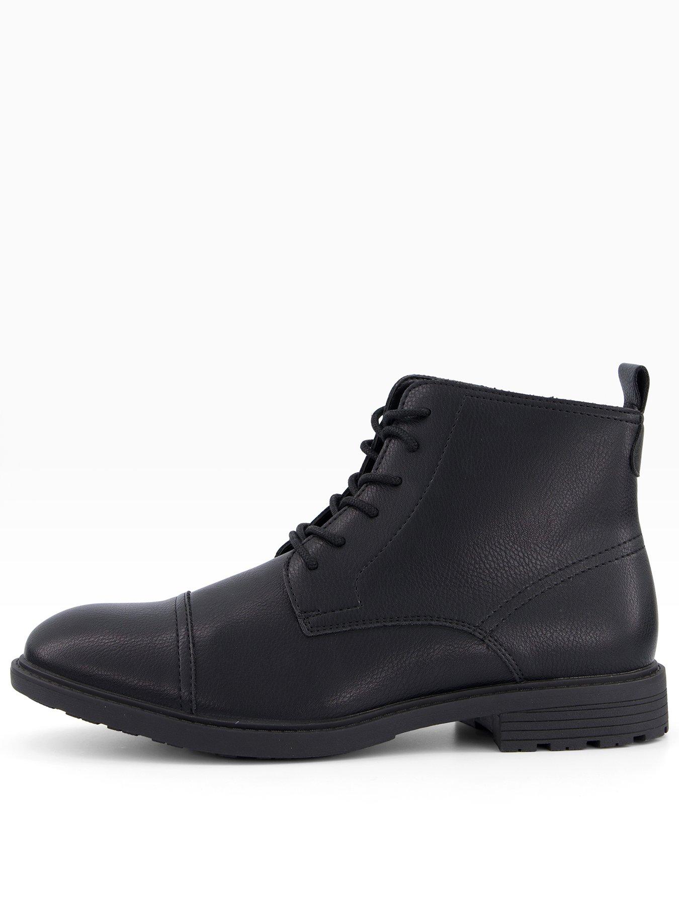 Jack & Jones Danby Pu Lace Up Boot - Black