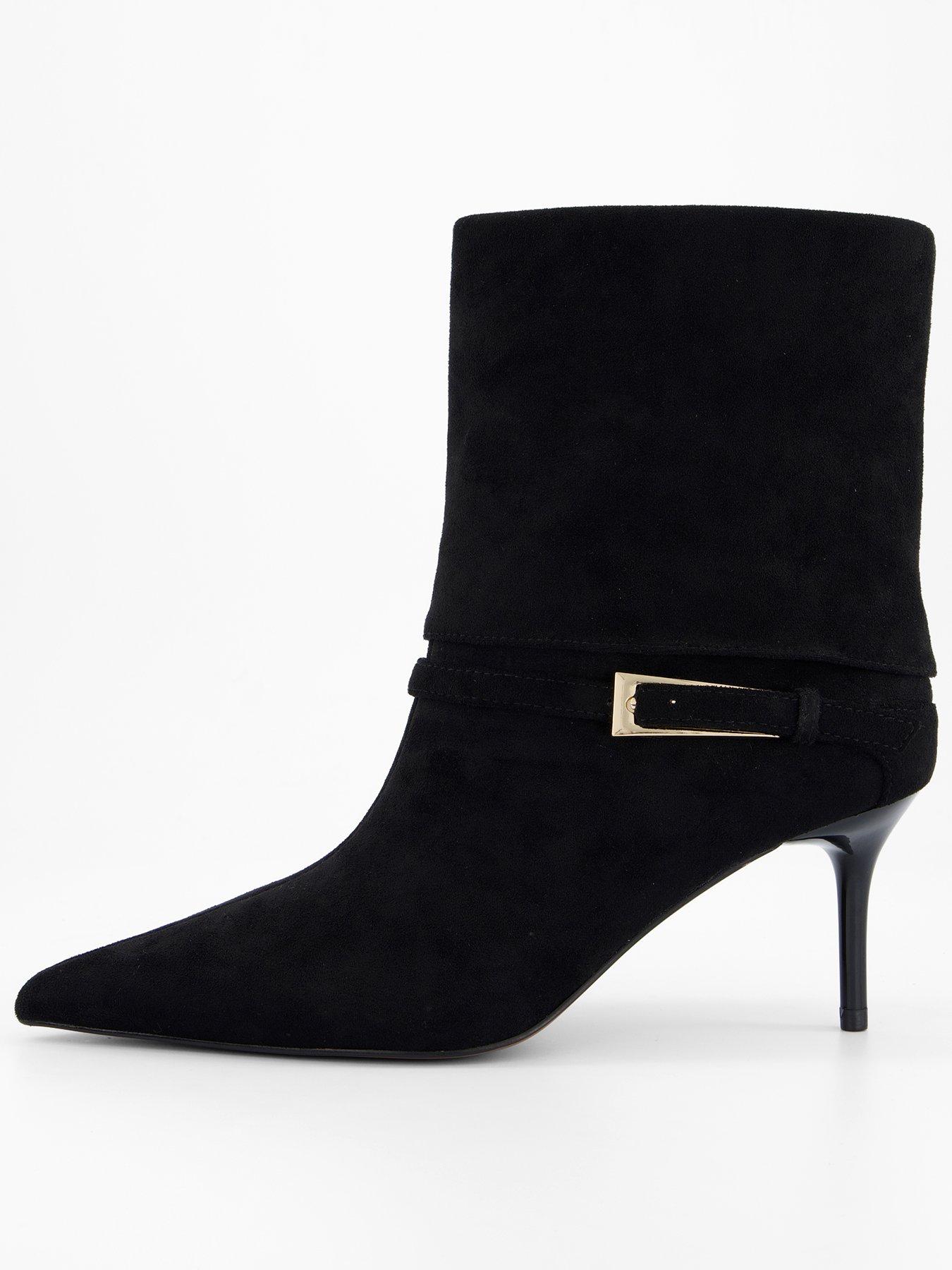 Image 2 of 7 of The Very Collection Ankle Boot With Turn Detail Pointed Ankle Boot - Black