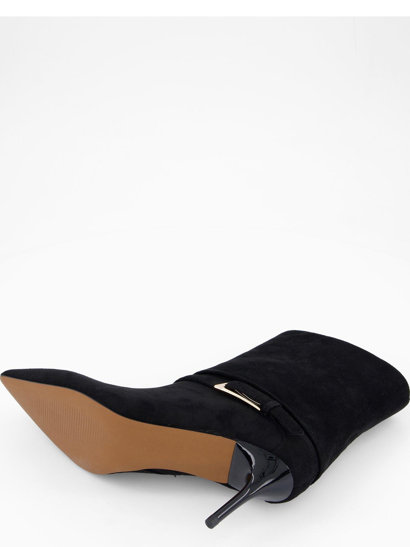 Image 5 of 7 of The Very Collection Ankle Boot With Turn Detail Pointed Ankle Boot - Black