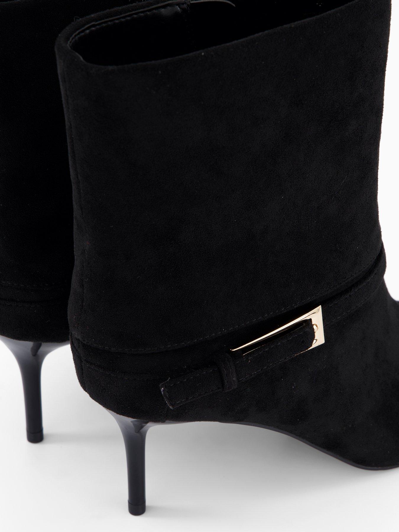 Image 6 of 7 of The Very Collection Ankle Boot With Turn Detail Pointed Ankle Boot - Black
