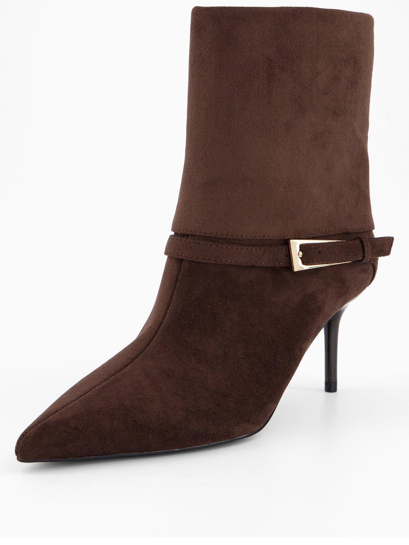 Image 3 of 7 of The Very Collection Ankle Boot With Turn Detail Pointed Ankle Boot - Brown