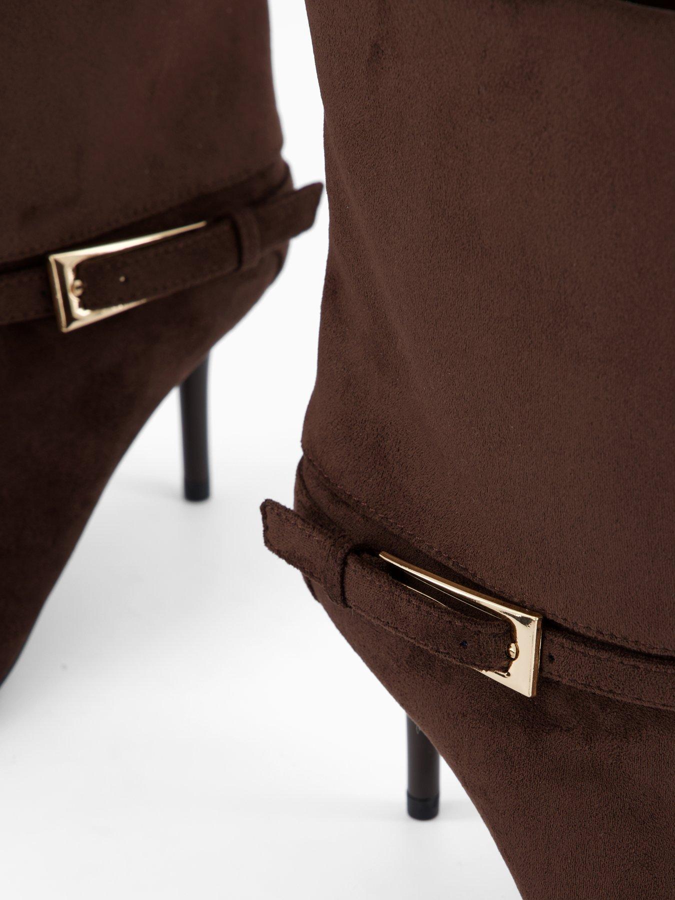 Image 6 of 7 of The Very Collection Ankle Boot With Turn Detail Pointed Ankle Boot - Brown