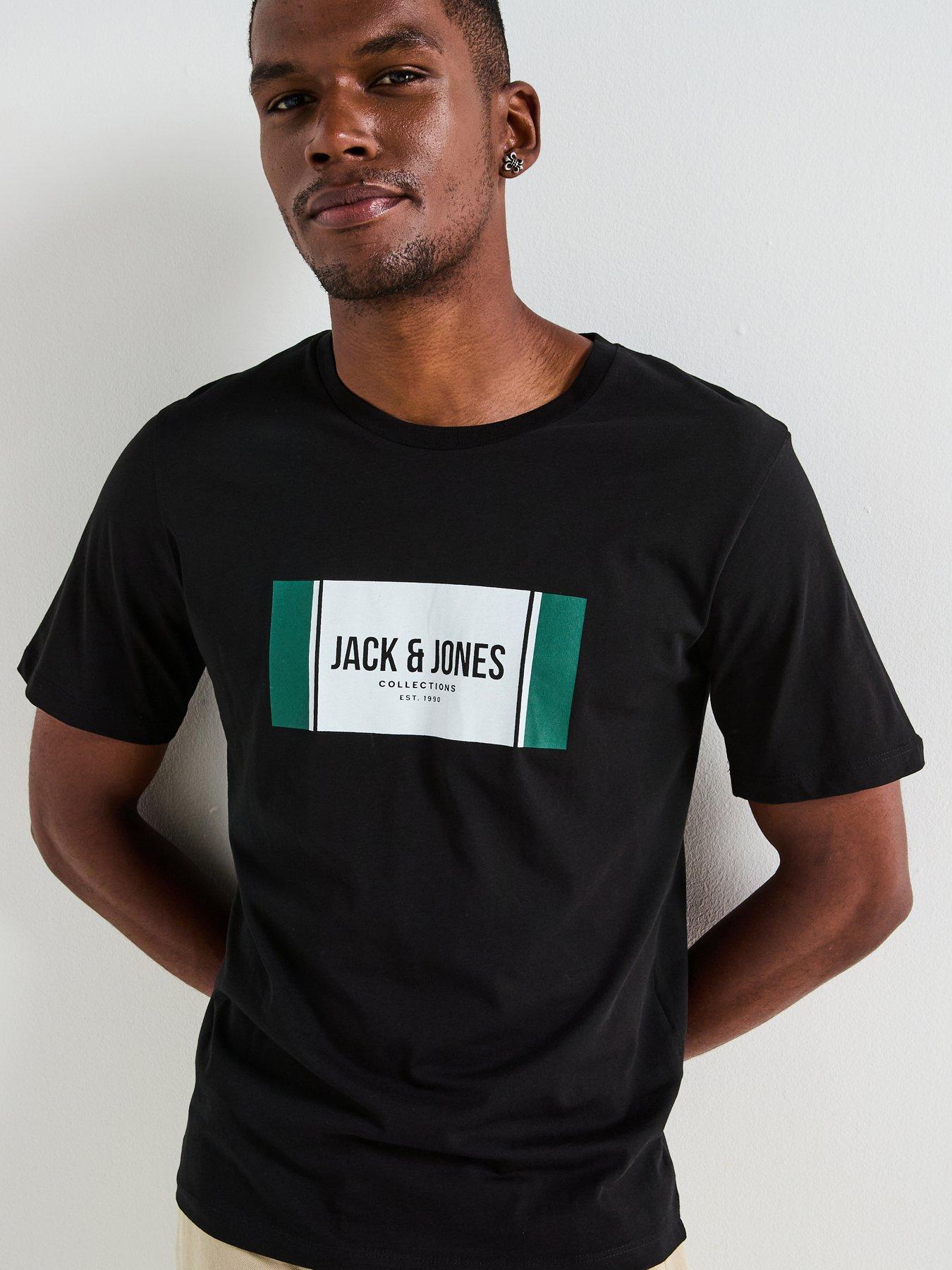 Image 1 of 6 of Jack & Jones Hayato T-Shirt - Black