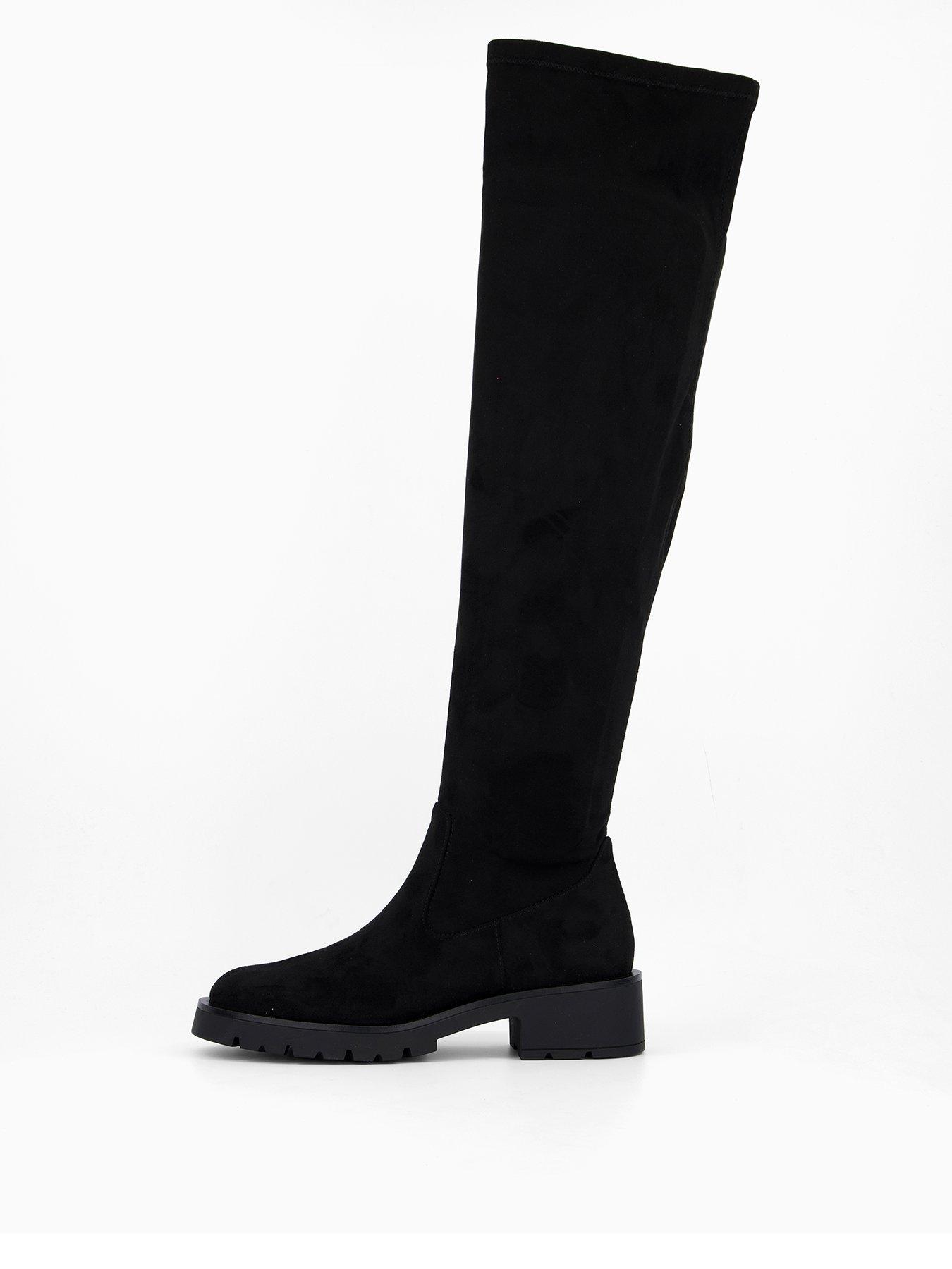 The Very Collection: Wide Fit Over Knee Boot - Black
