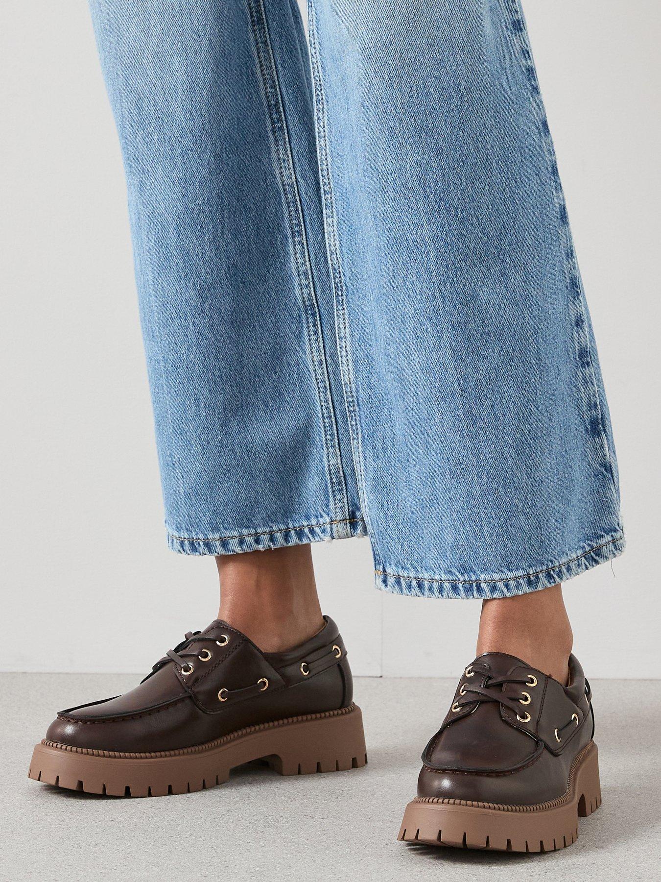 The Very Collection Chunky Boat Shoe - Brown