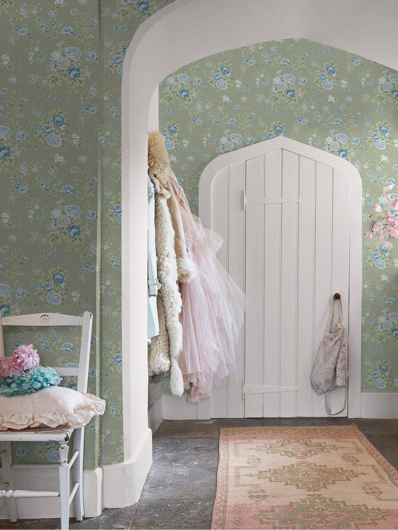 undefined Rachel Ashwell® Wild Flower Wallpaper - Sage