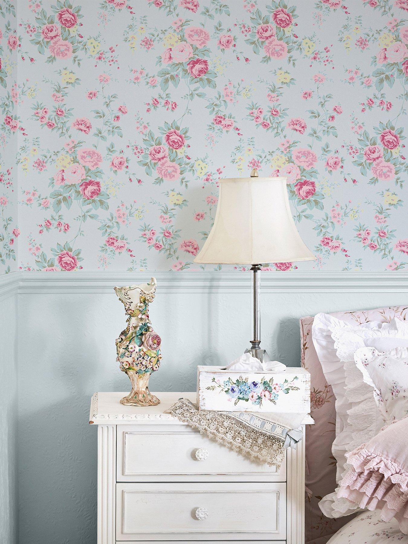 undefined Rachel Ashwell® Wild Flower Wallpaper - Blue