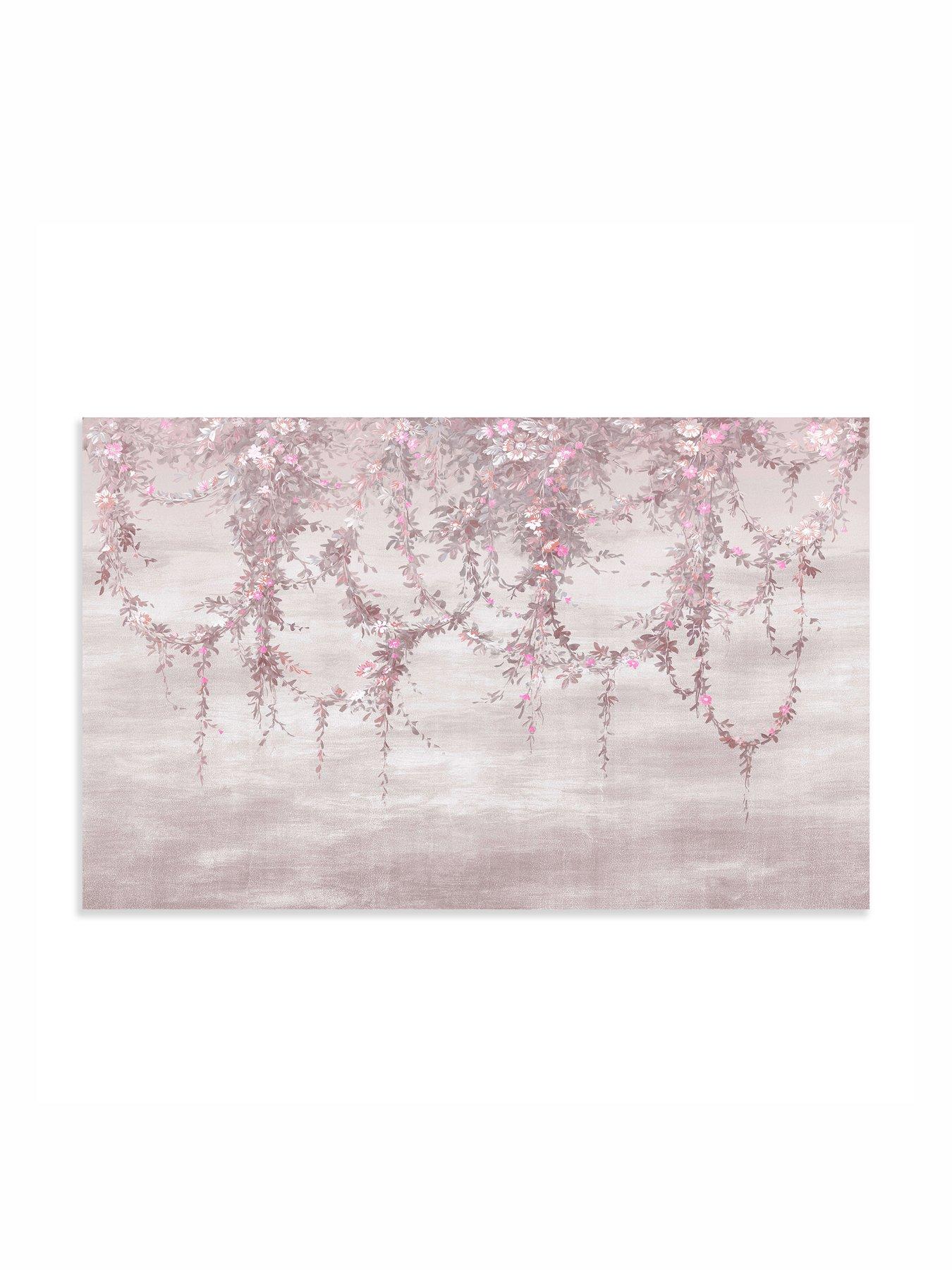 Image 2 of 4 of Shabby Chic by Rachel Ashwell Hanging Garden Fixed Size Mural - Pink